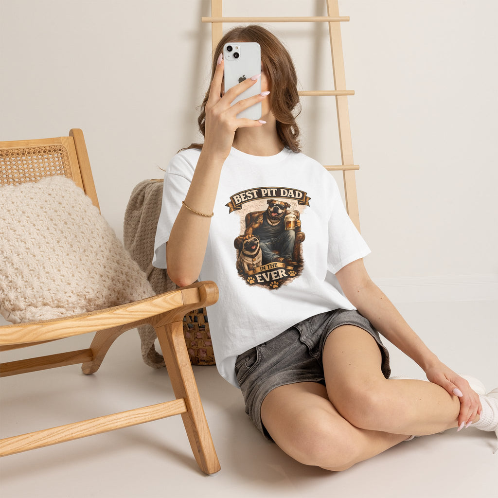Pit Bull Dad T‑Shirt - “Best Pit Dad Ever” Cute Pitbull Father Tee