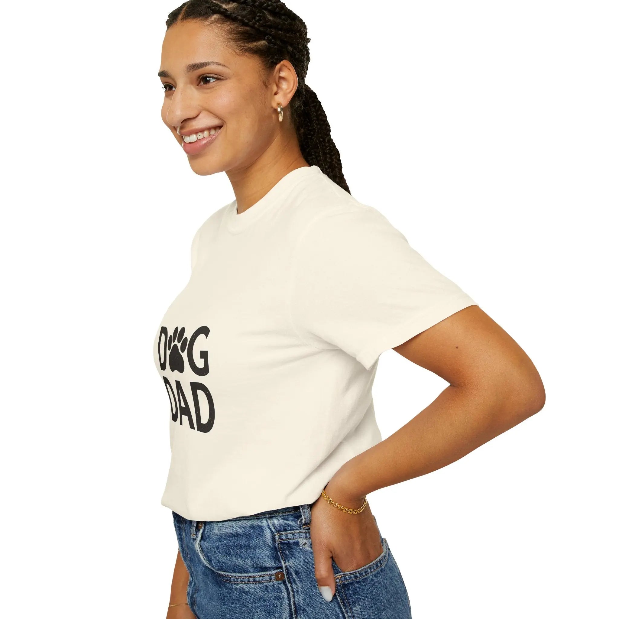 Dog Dad T-Shirt — Paw Print Graphic Tee for Dog Lovers