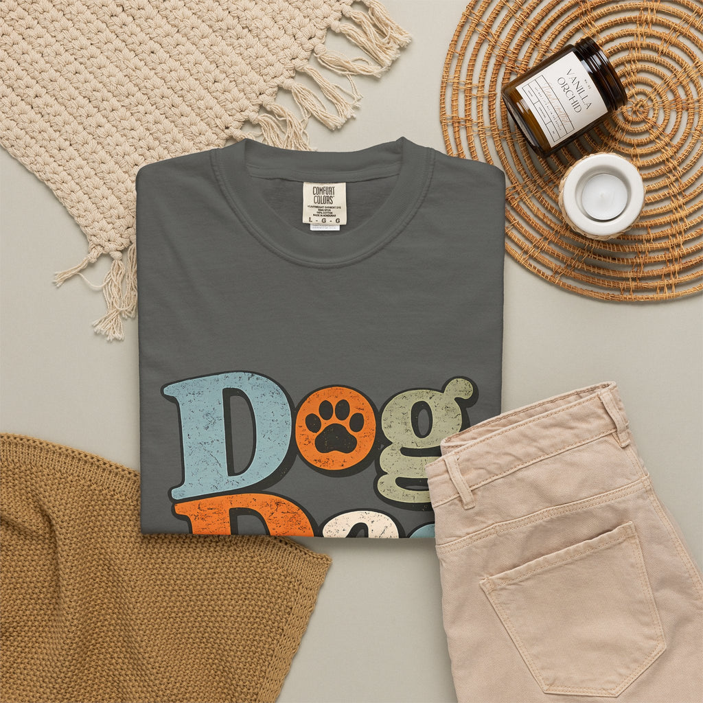 Dog Dad T-Shirt — "Best Friend Forever" Vintage Paw Print Tee Printify