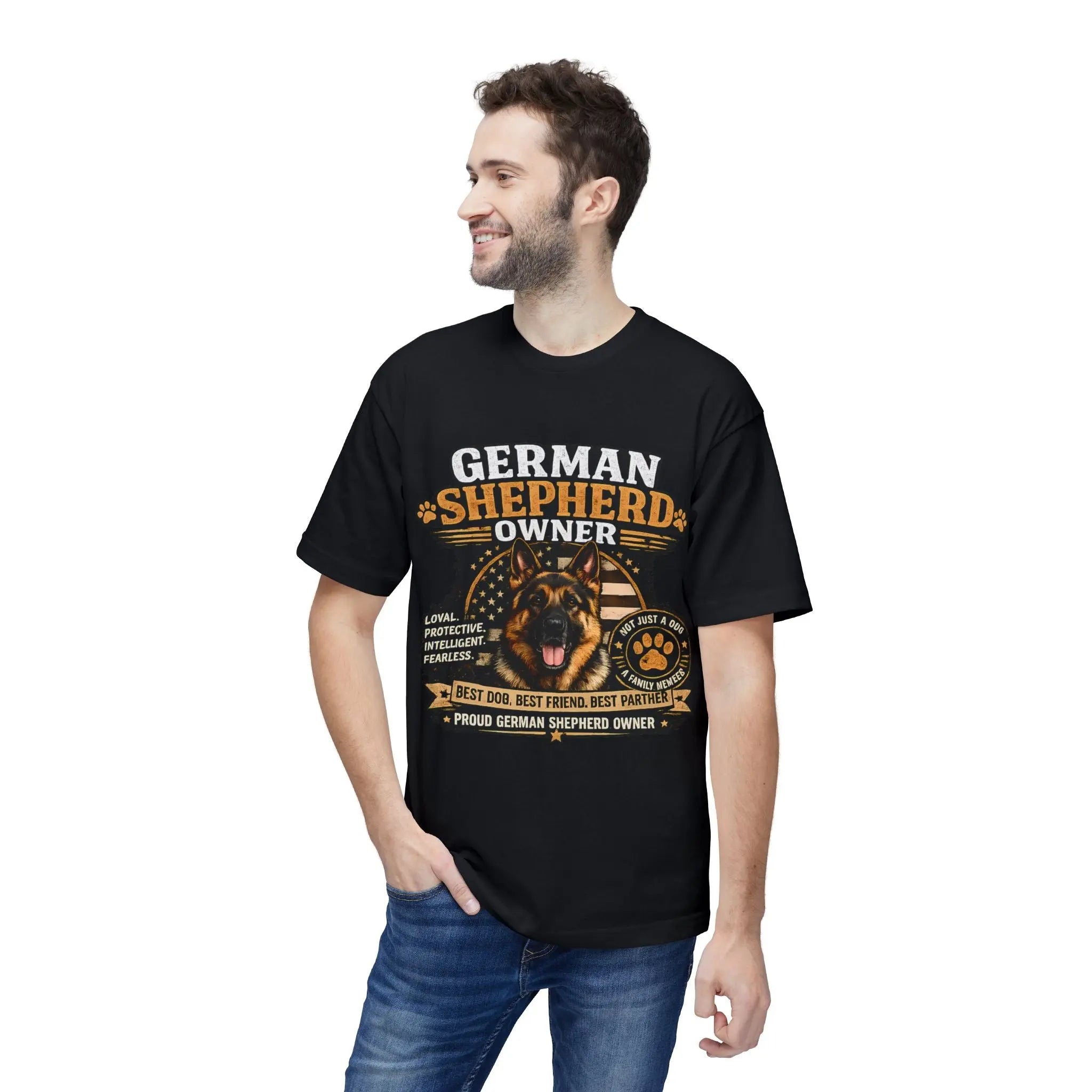 German Shepherd Owner T-Shirt — Proud GSD Dog Dad/Mom Gift Printify