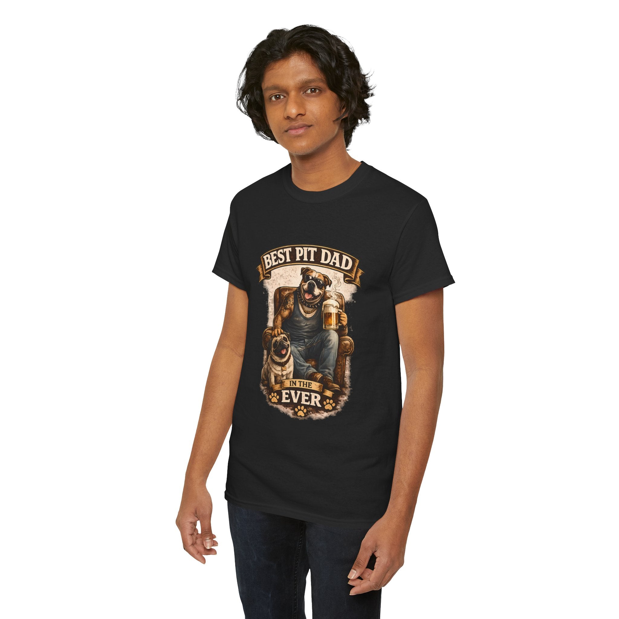 Pit Bull Dad T‑Shirt - “Best Pit Dad Ever” Cute Pitbull Father Tee