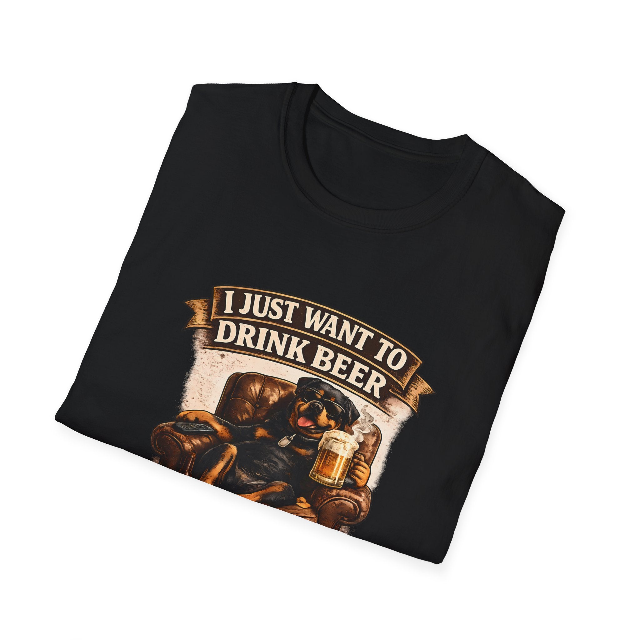 Beer & Dog T-Shirt — "I Just Want to Drink Beer & Hang With My Dog" Graphic Tee