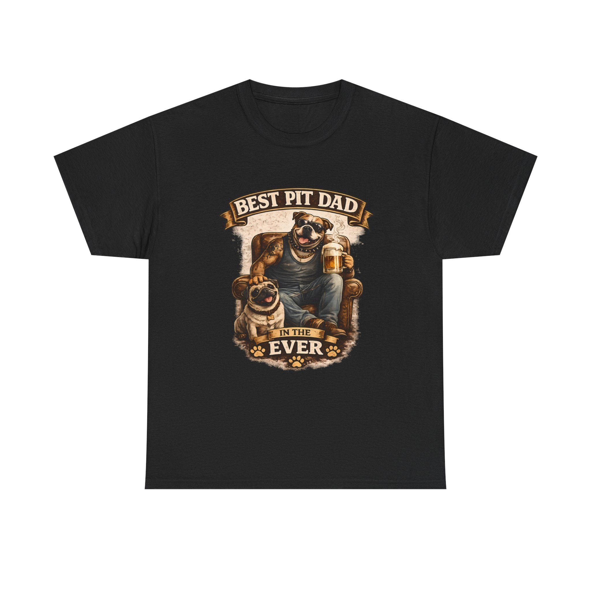 Pit Bull Dad T‑Shirt - “Best Pit Dad Ever” Cute Pitbull Father Tee