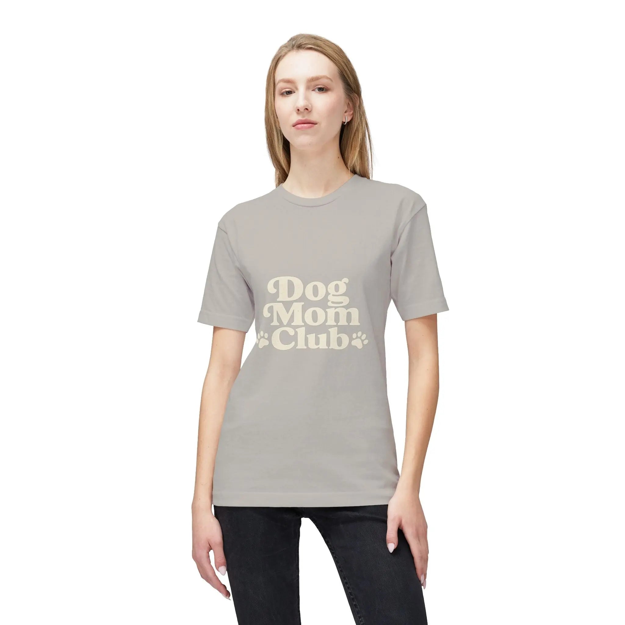 Dog Mom Club T-Shirt — Cute Paw Print Graphic Tee for Dog Lovers Printify