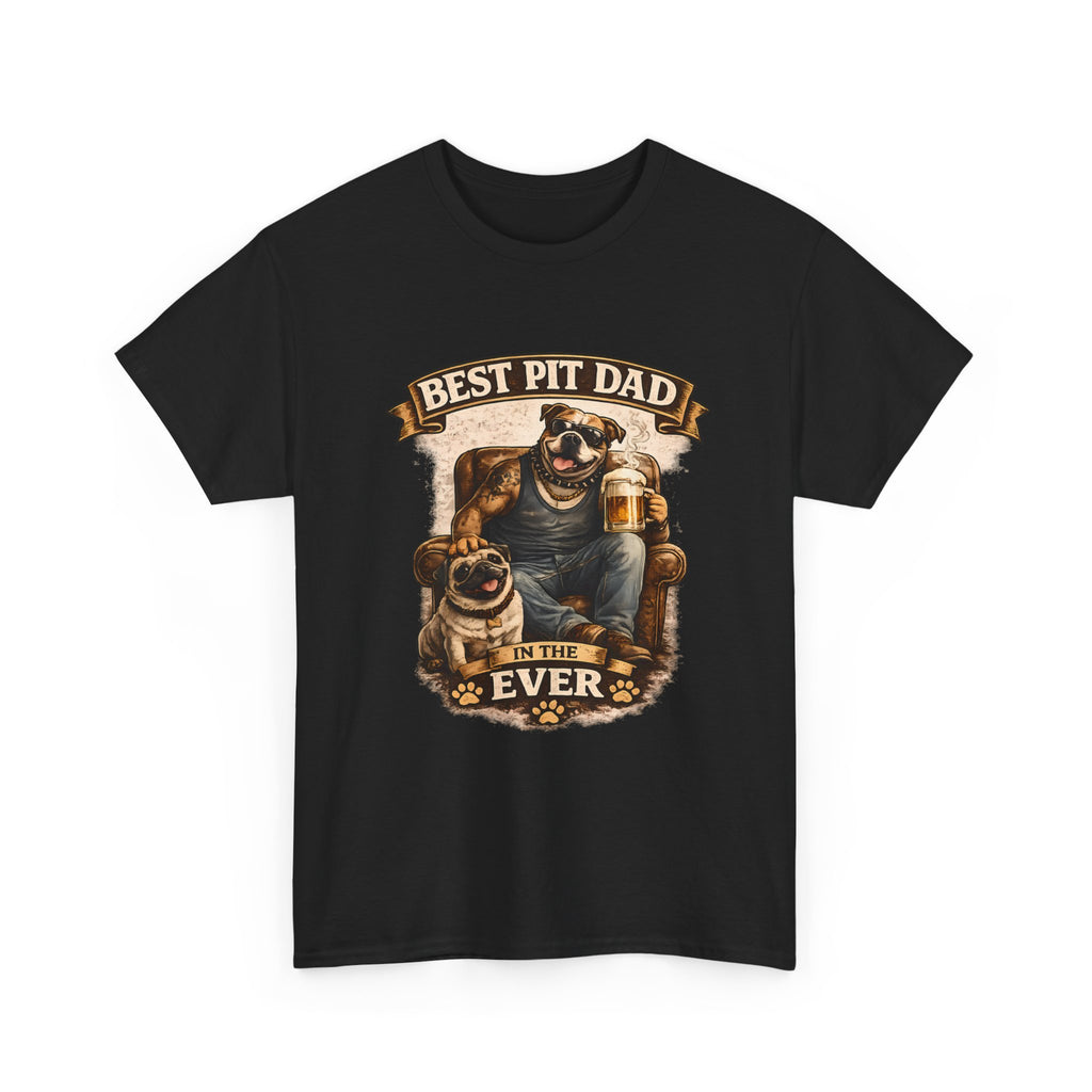 Pit Bull Dad T‑Shirt - “Best Pit Dad Ever” Cute Pitbull Father Tee