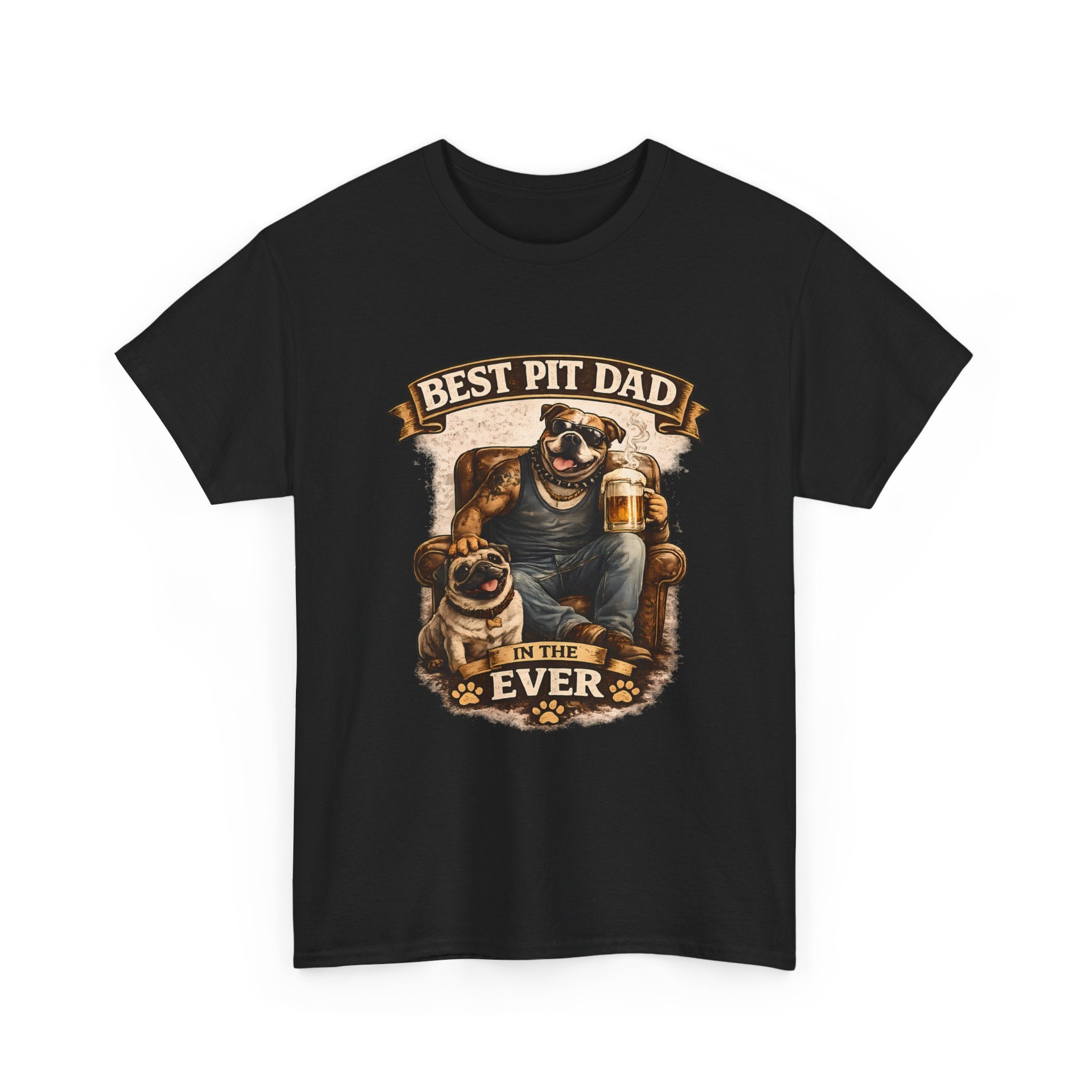Pit Bull Dad T‑Shirt - “Best Pit Dad Ever” Cute Pitbull Father Tee