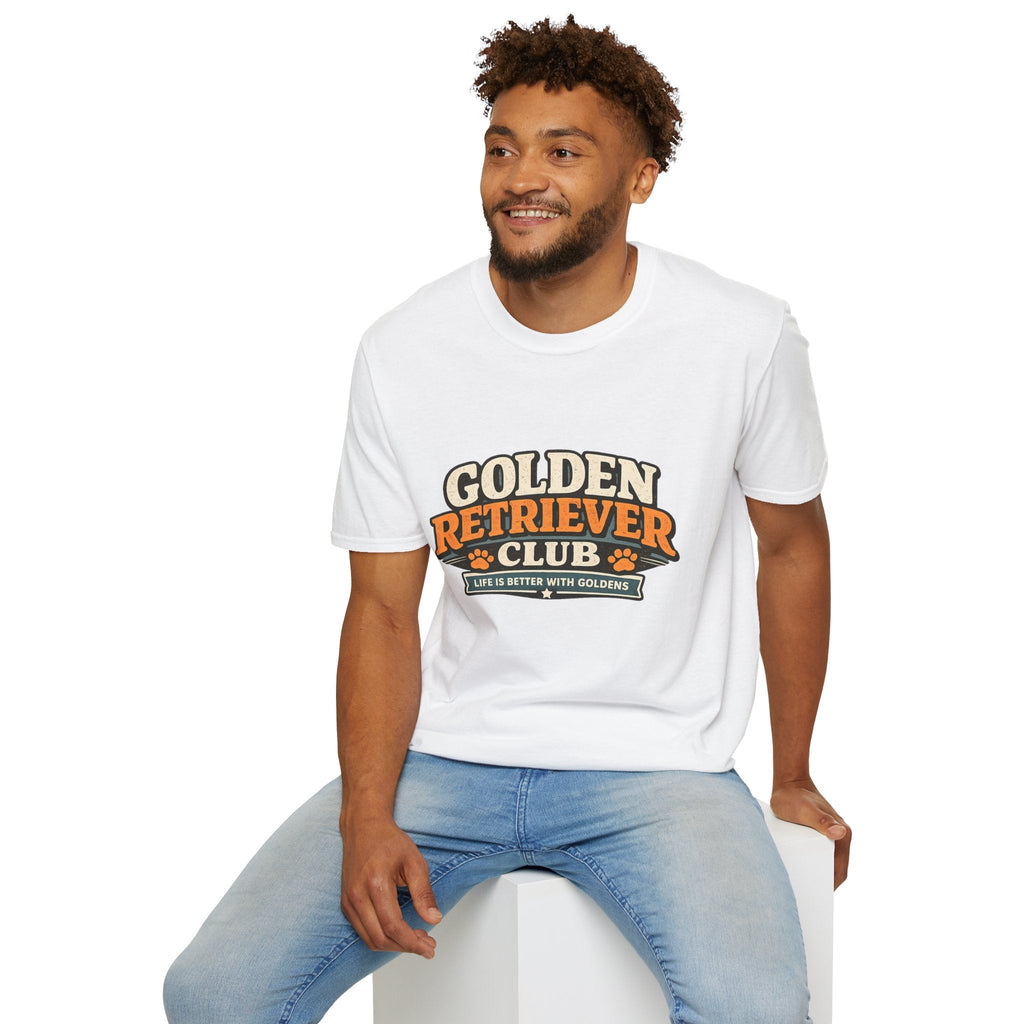 Golden Retriever Club T-Shirt — Retro Paw Print Dog Lover Tee Printify