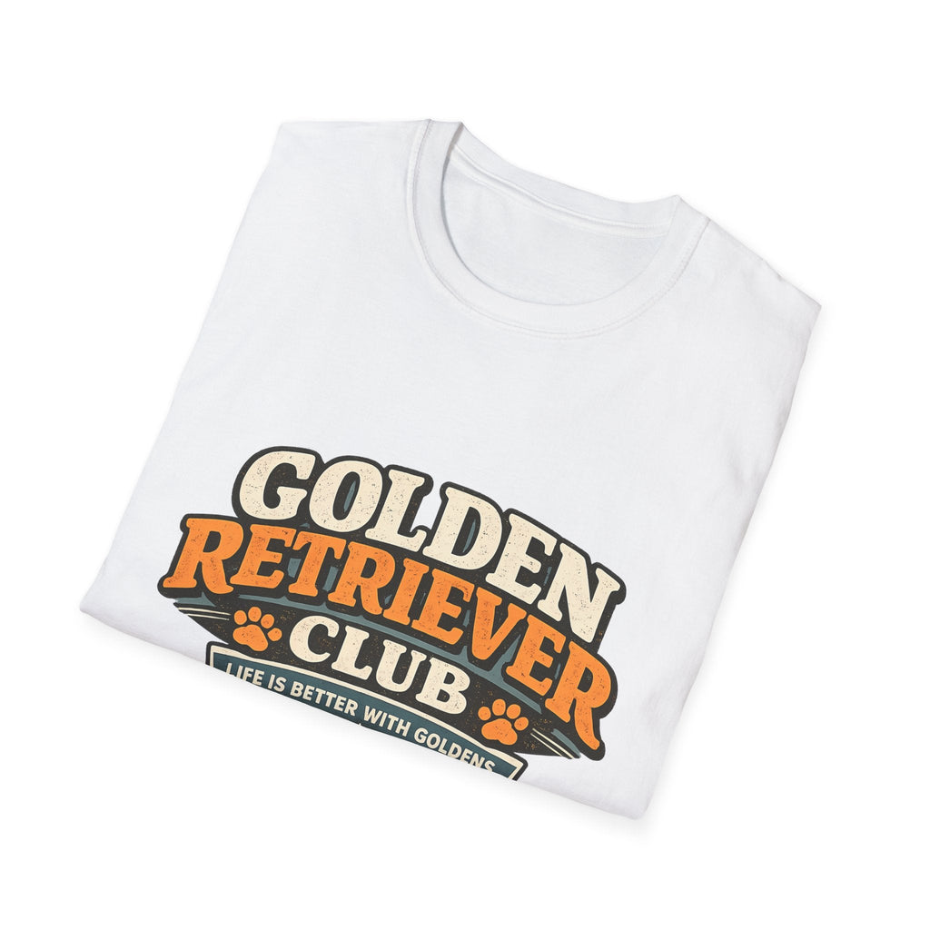 Golden Retriever Club T-Shirt — Retro Paw Print Dog Lover Tee Printify