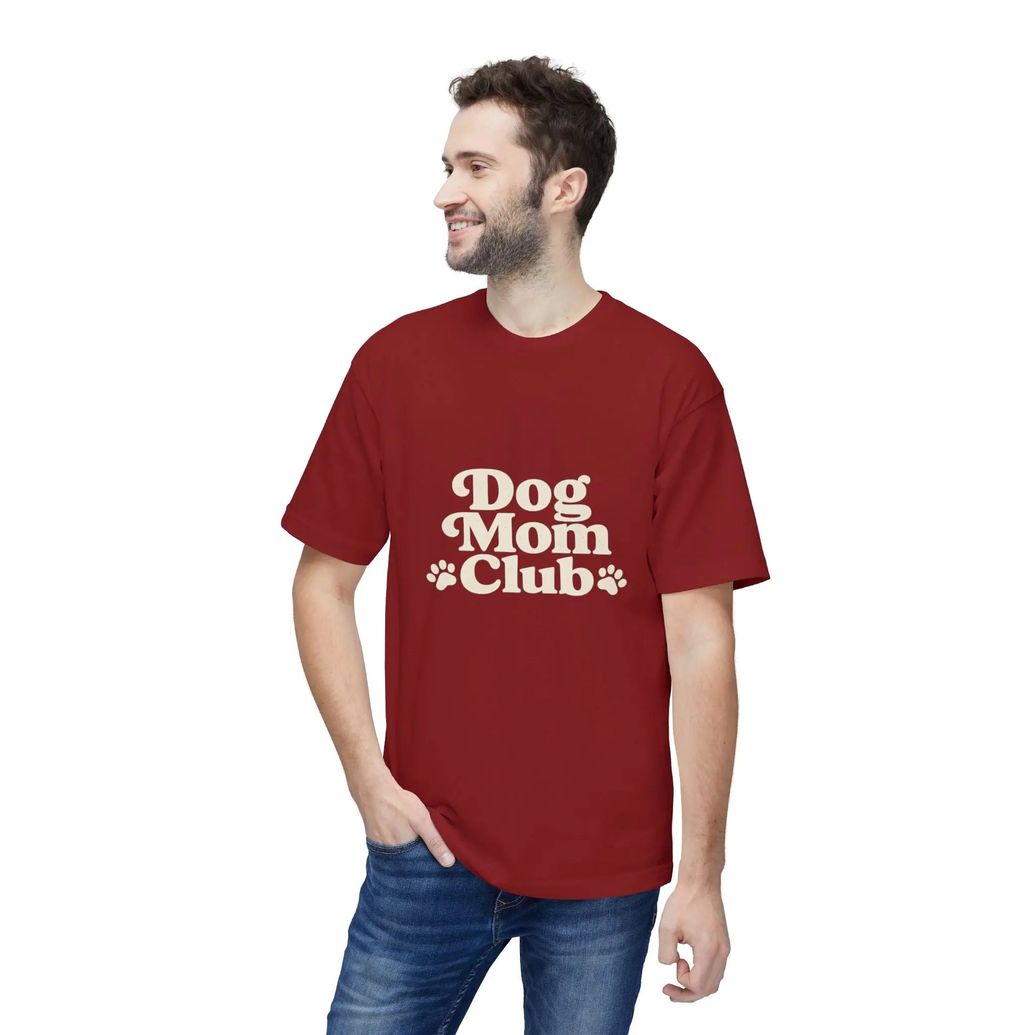 Dog Mom Club T-Shirt — Cute Paw Print Graphic Tee for Dog Lovers Printify