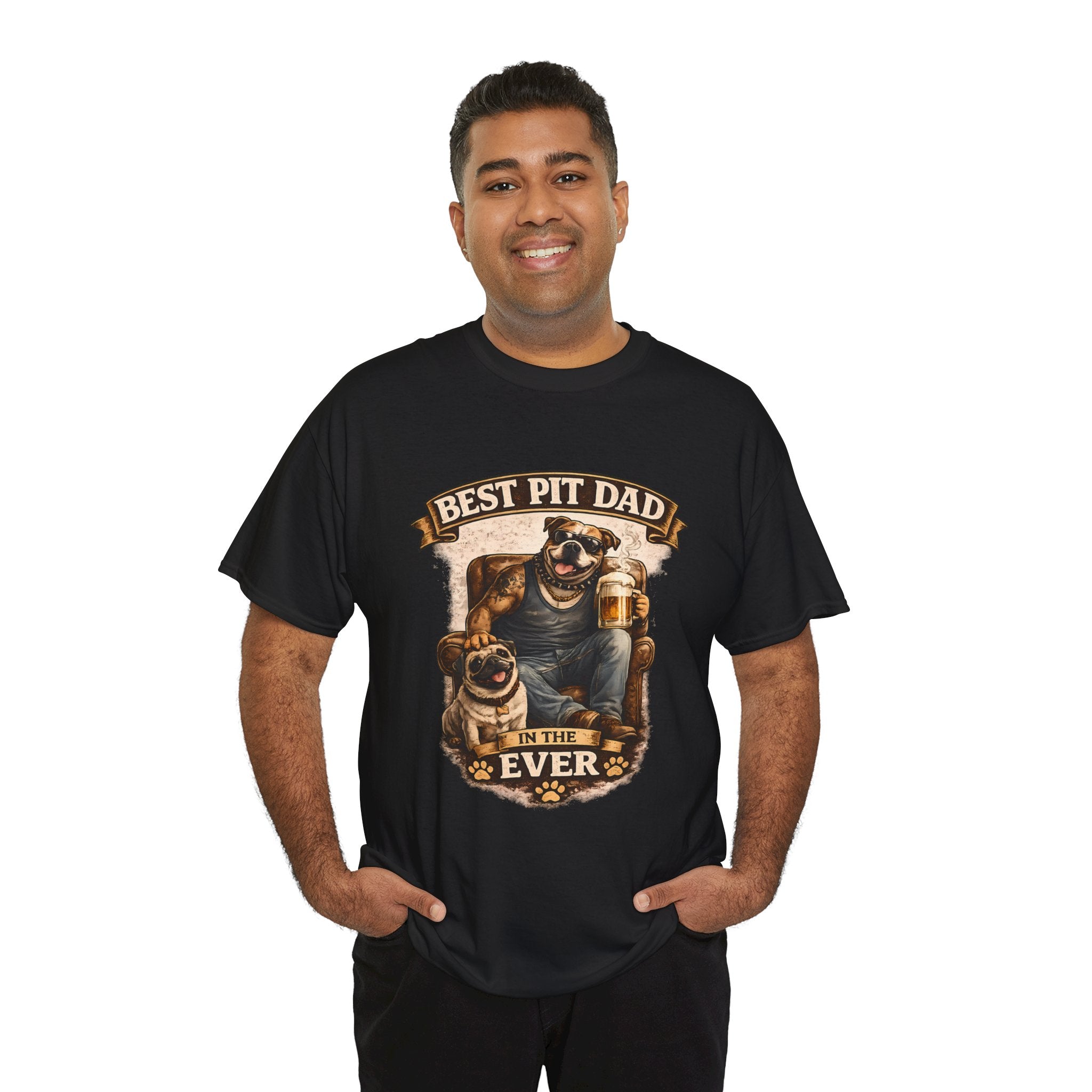 Pit Bull Dad T‑Shirt - “Best Pit Dad Ever” Cute Pitbull Father Tee