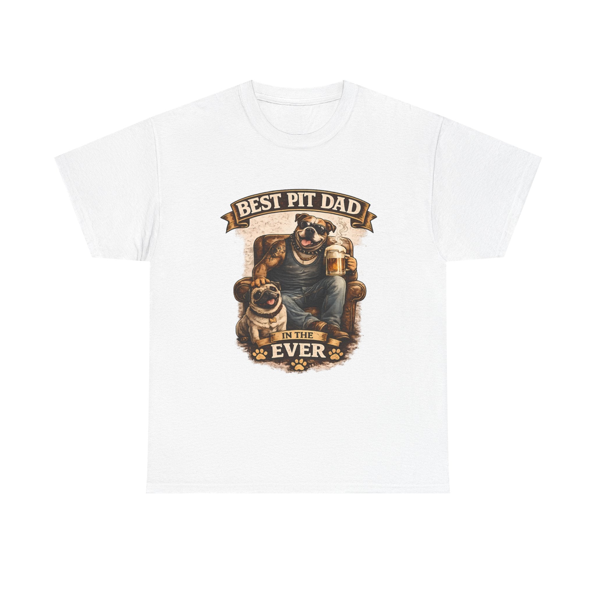 Pit Bull Dad T‑Shirt - “Best Pit Dad Ever” Cute Pitbull Father Tee