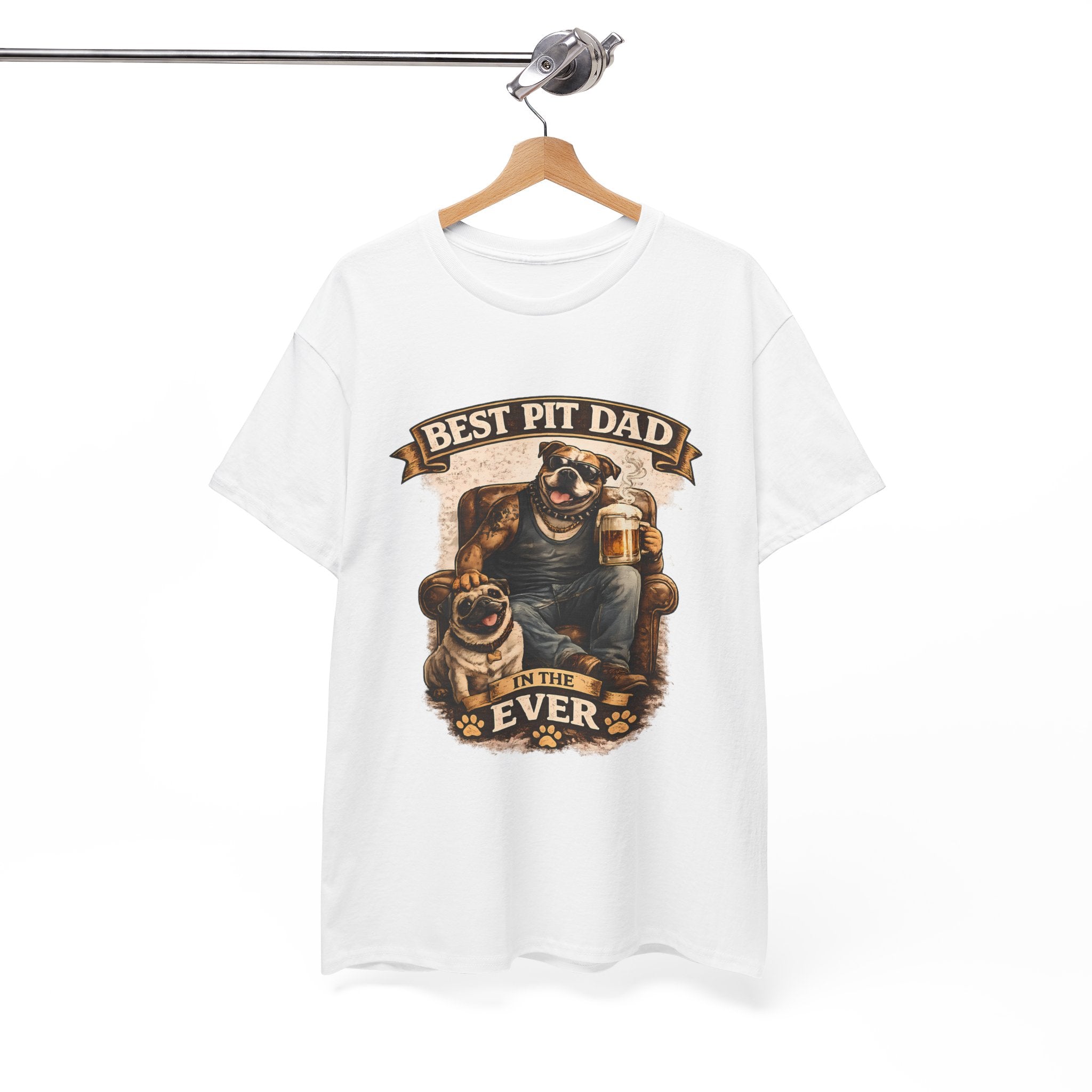 Pit Bull Dad T‑Shirt - “Best Pit Dad Ever” Cute Pitbull Father Tee