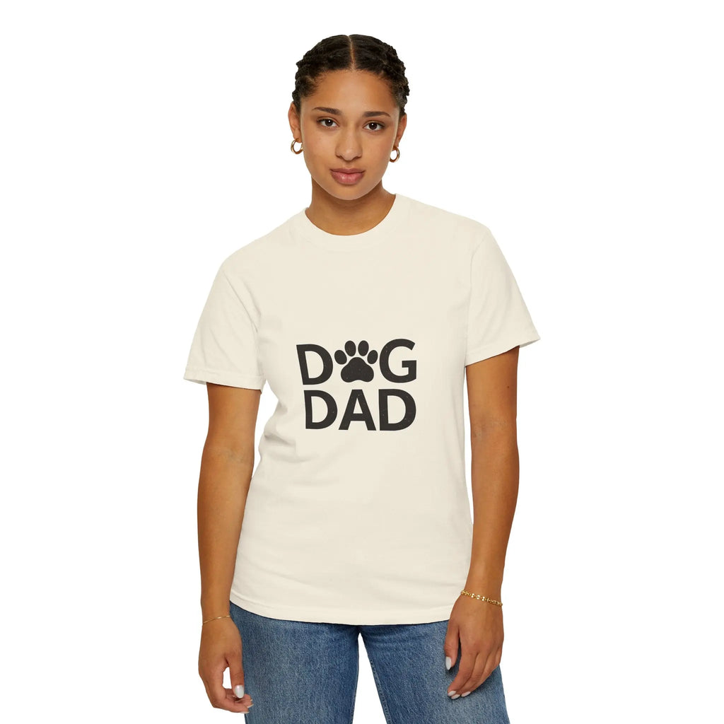 Dog Dad T-Shirt — Paw Print Graphic Tee for Dog Lovers