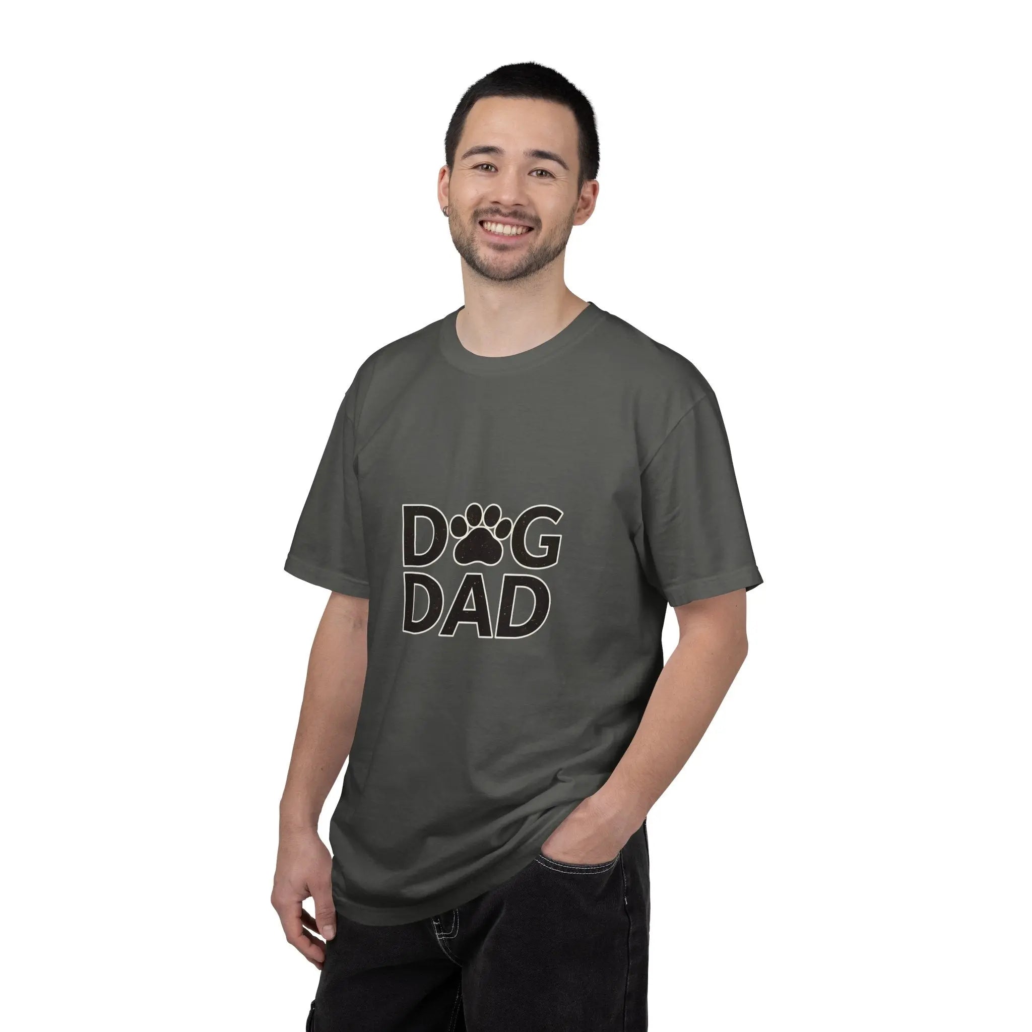 Dog Dad T-Shirt — Paw Print Graphic Tee for Dog Lovers
