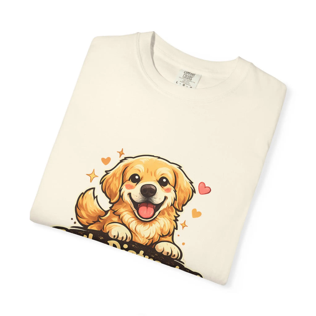Dog Lover T-Shirt - "Easily Distracted By Dogs" Cute Golden Retriever Tee
