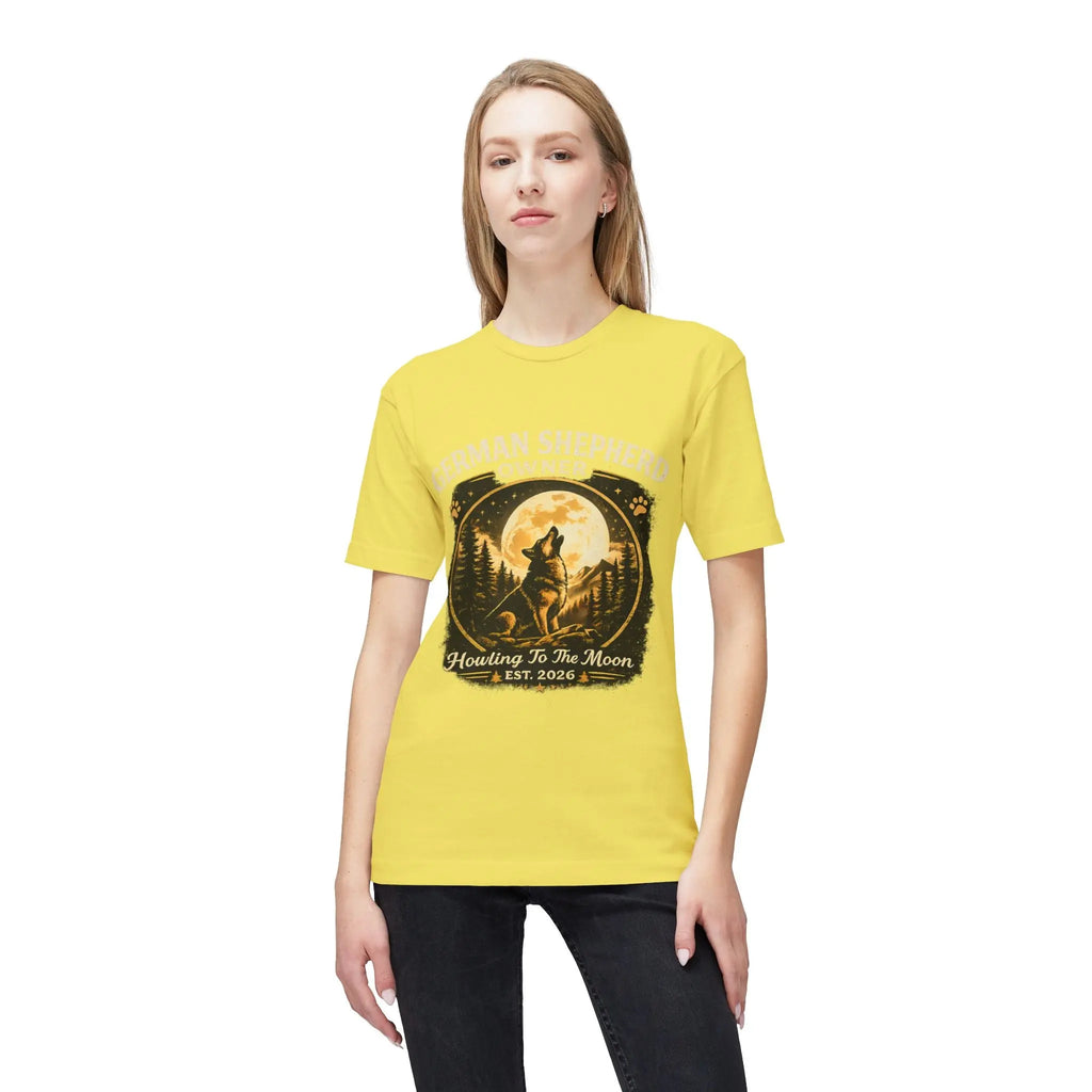 Howling to the Moon German Shepherd T-Shirt — Dog Owner Gift Printify