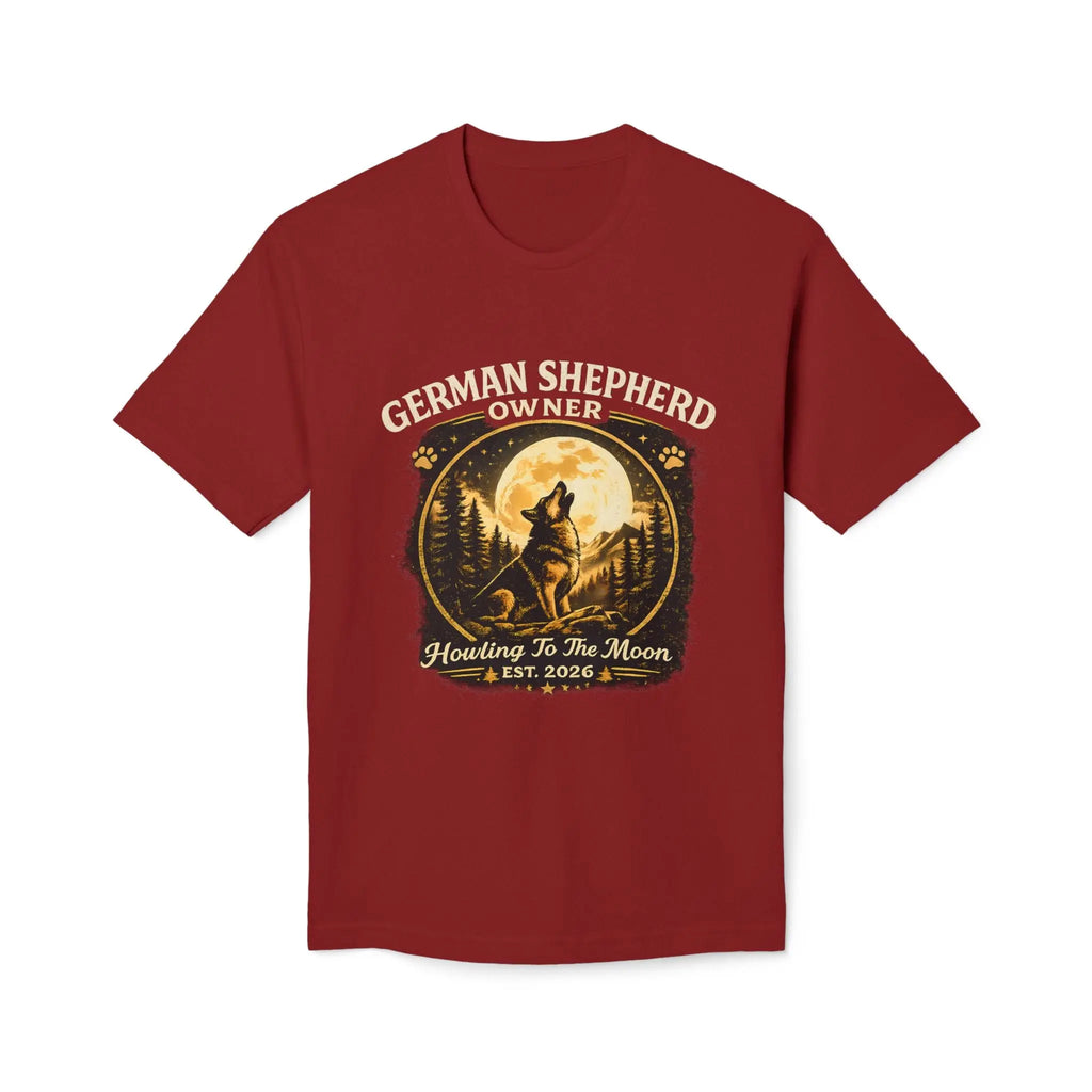 Howling to the Moon German Shepherd T-Shirt — Dog Owner Gift Printify