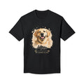 Personalized Dog Portrait Memorial T-Shirt — "Max" Name & Date Printify