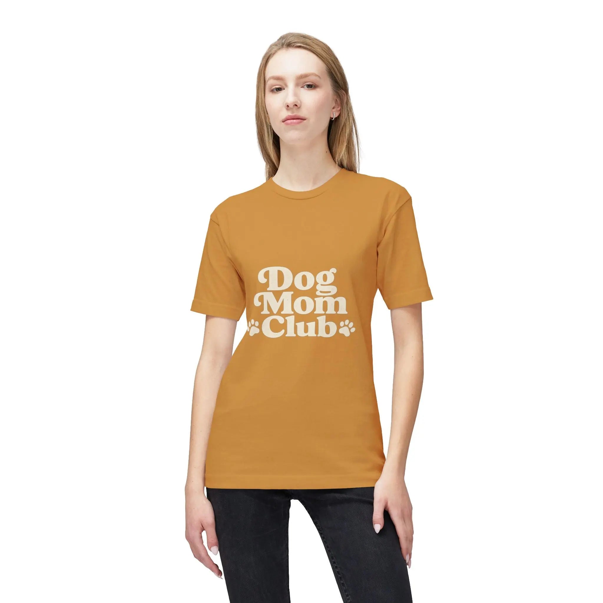 Dog Mom Club T-Shirt — Cute Paw Print Graphic Tee for Dog Lovers Printify