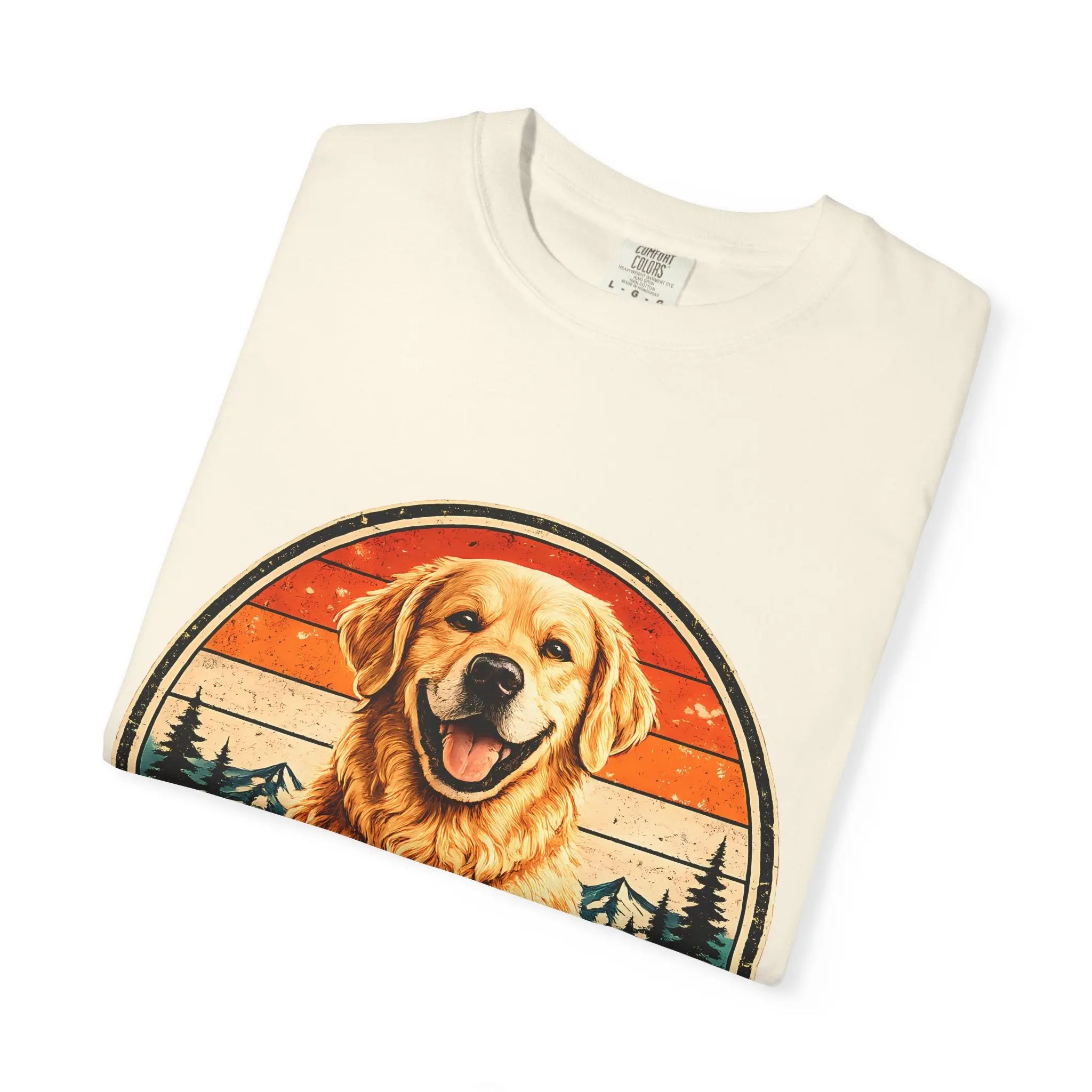 Golden Retriever Dad T-Shirt — Vintage Paw Print Dog Dad Tee