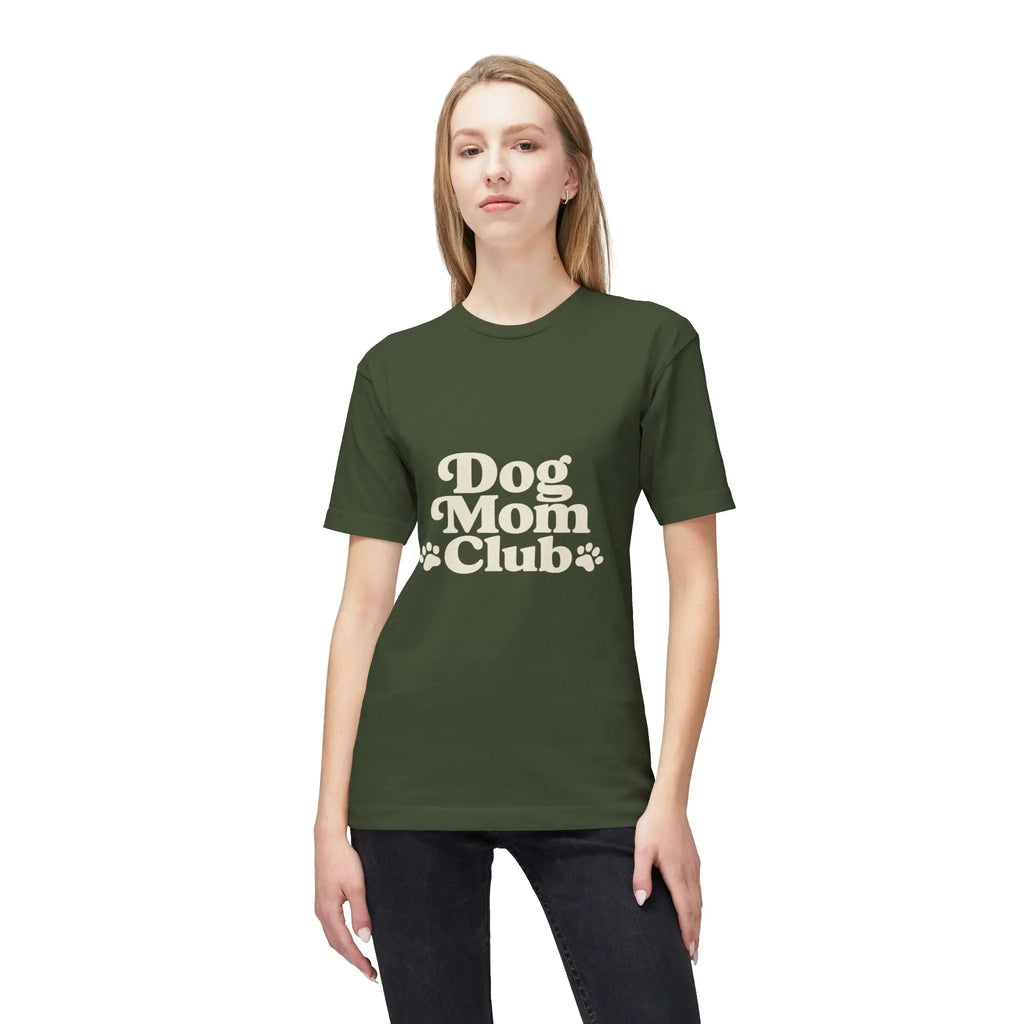 Dog Mom Club T-Shirt — Cute Paw Print Graphic Tee for Dog Lovers Printify
