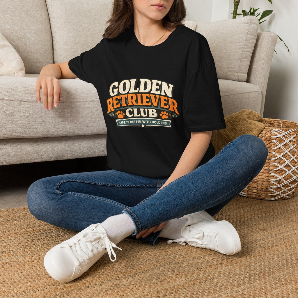 Golden Retriever Club T-Shirt — Retro Paw Print Dog Lover Tee Printify
