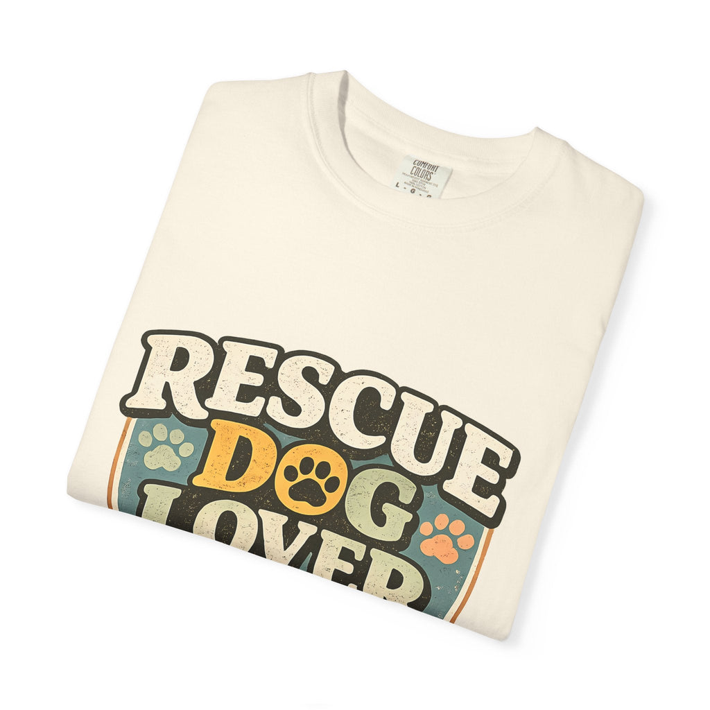 Rescue Dog Lover T-Shirt — "Adopt Don't Shop" Paw Print Tee Printify