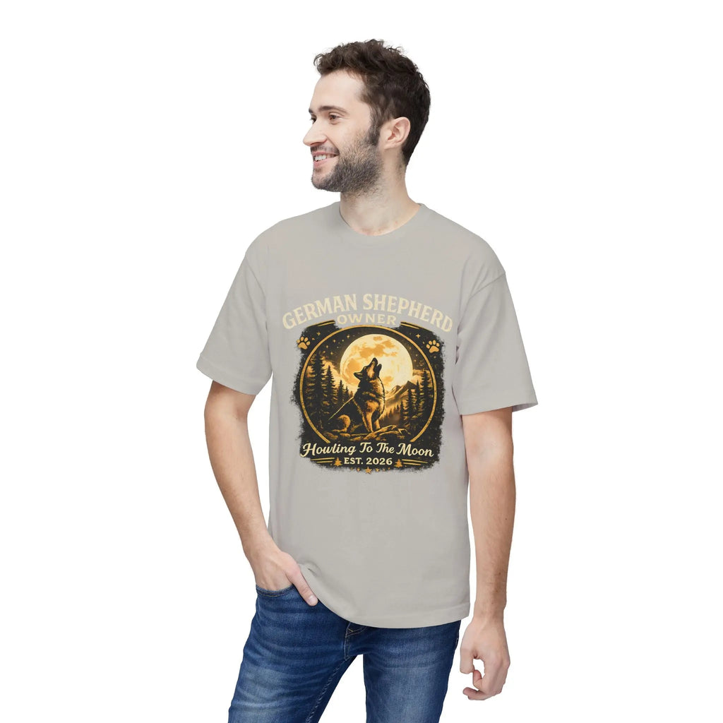 Howling to the Moon German Shepherd T-Shirt — Dog Owner Gift Printify