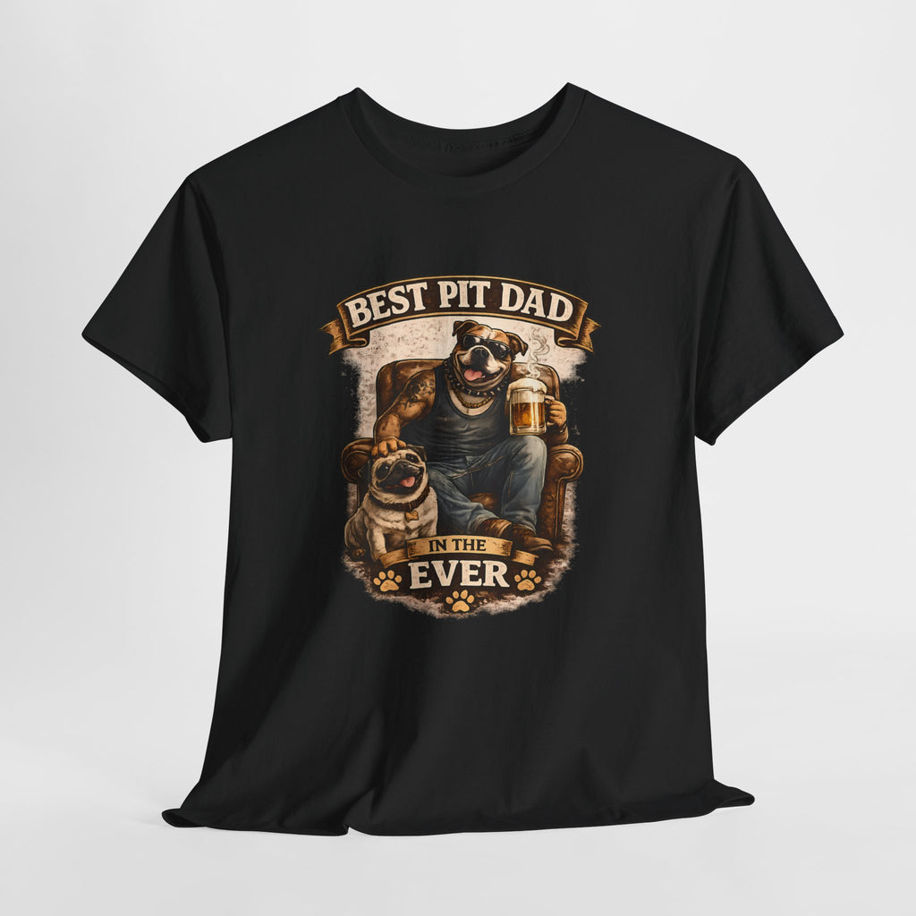 Pit Bull Dad T‑Shirt - “Best Pit Dad Ever” Cute Pitbull Father Tee