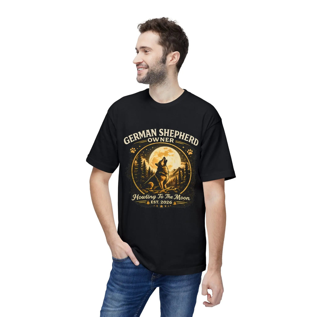 Howling to the Moon German Shepherd T-Shirt — Dog Owner Gift Printify