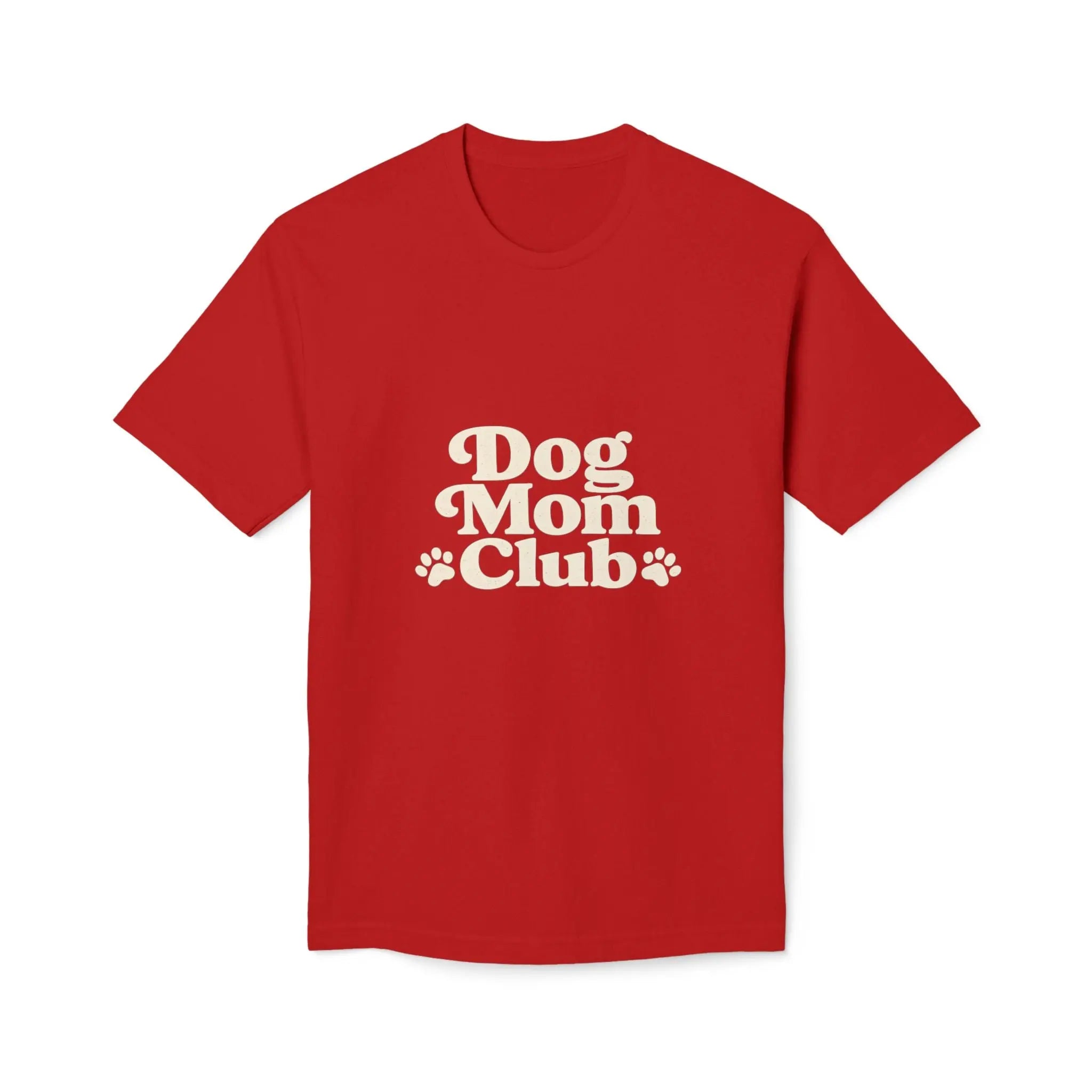 Dog Mom Club T-Shirt — Cute Paw Print Graphic Tee for Dog Lovers Printify