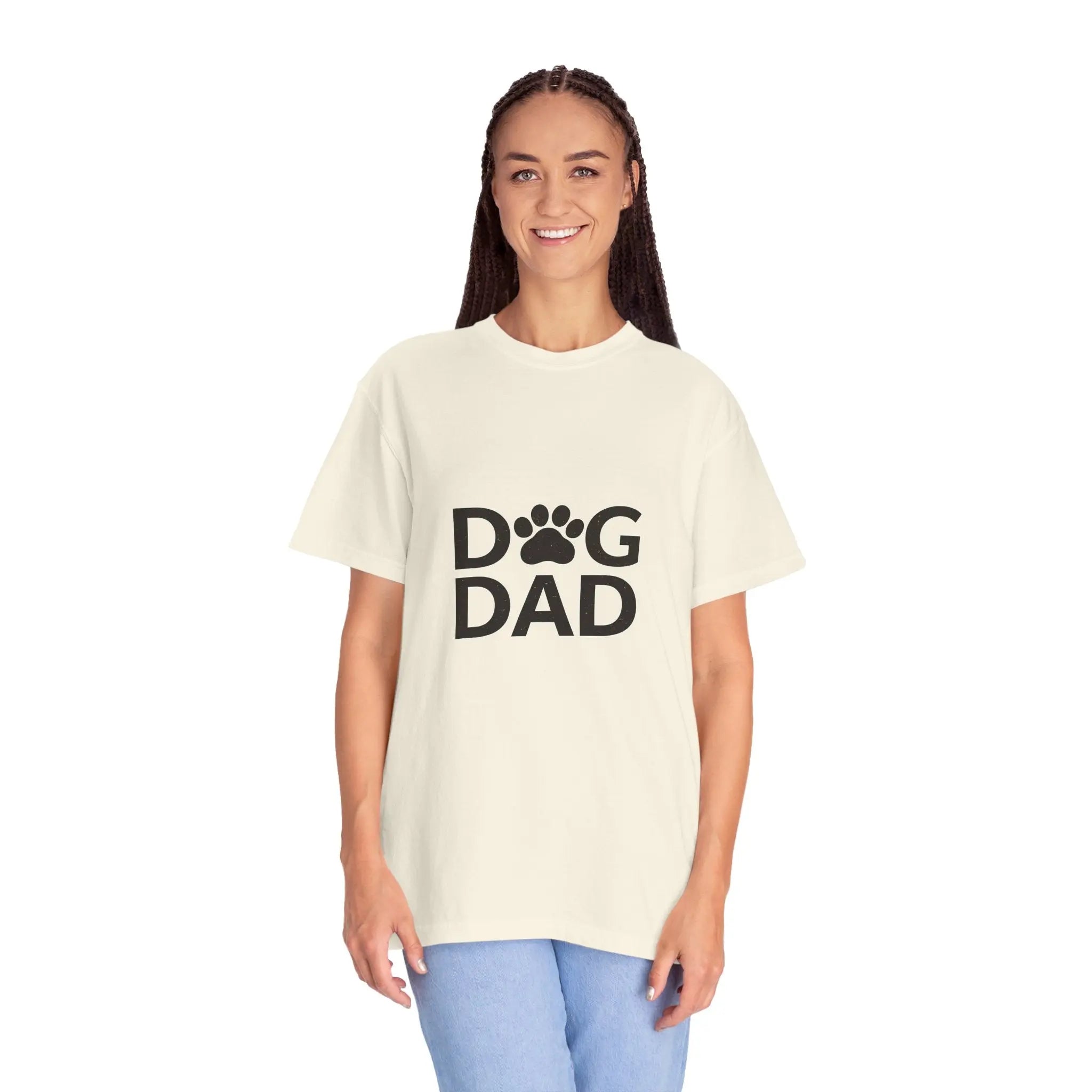 Dog Dad T-Shirt — Paw Print Graphic Tee for Dog Lovers