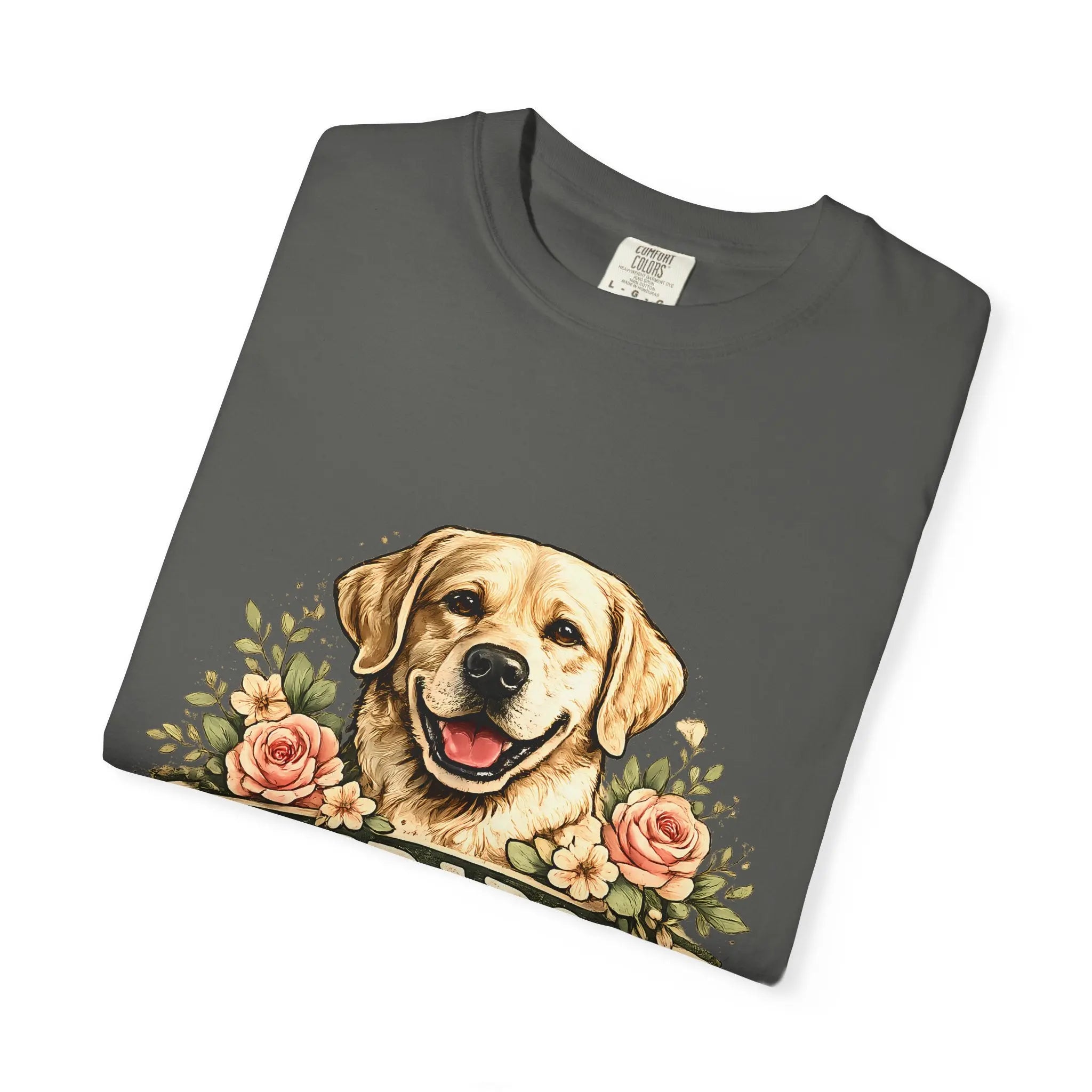 Labrador Mom T-Shirt — Floral Retriever Graphic Tee for Dog Lovers