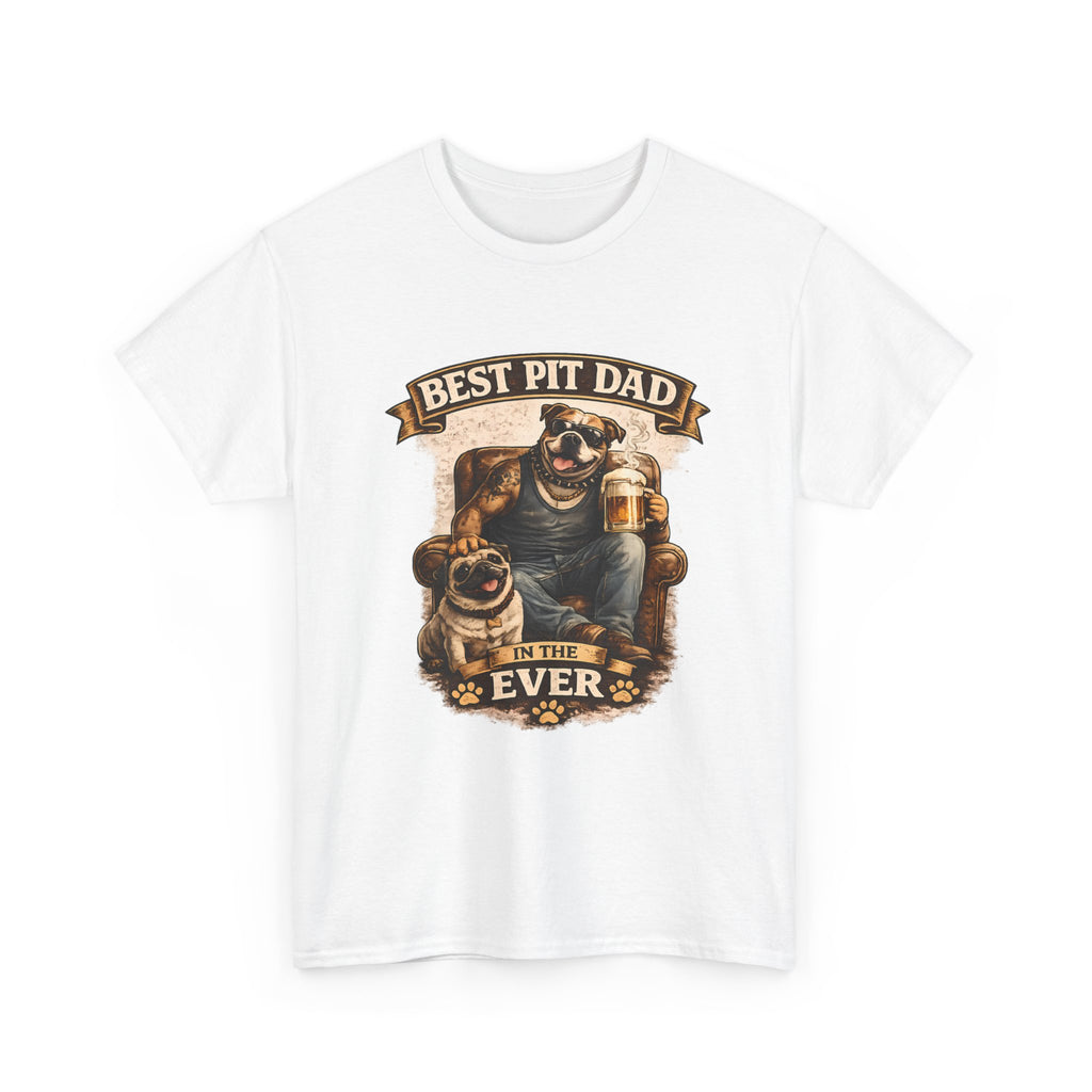 Pit Bull Dad T‑Shirt - “Best Pit Dad Ever” Cute Pitbull Father Tee
