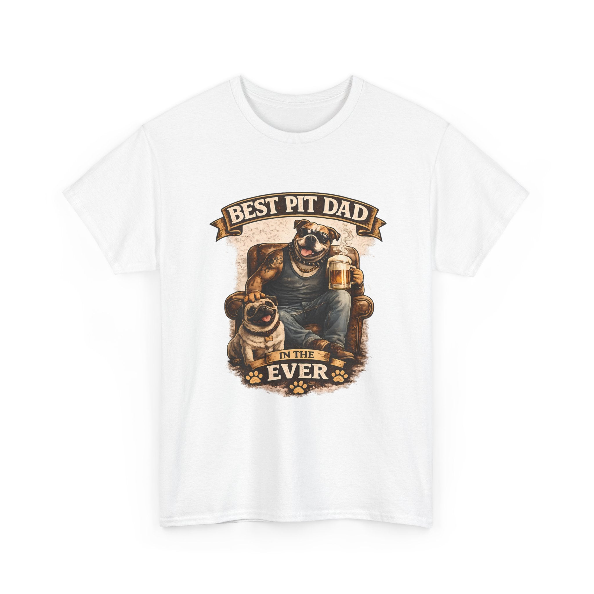 Pit Bull Dad T‑Shirt - “Best Pit Dad Ever” Cute Pitbull Father Tee