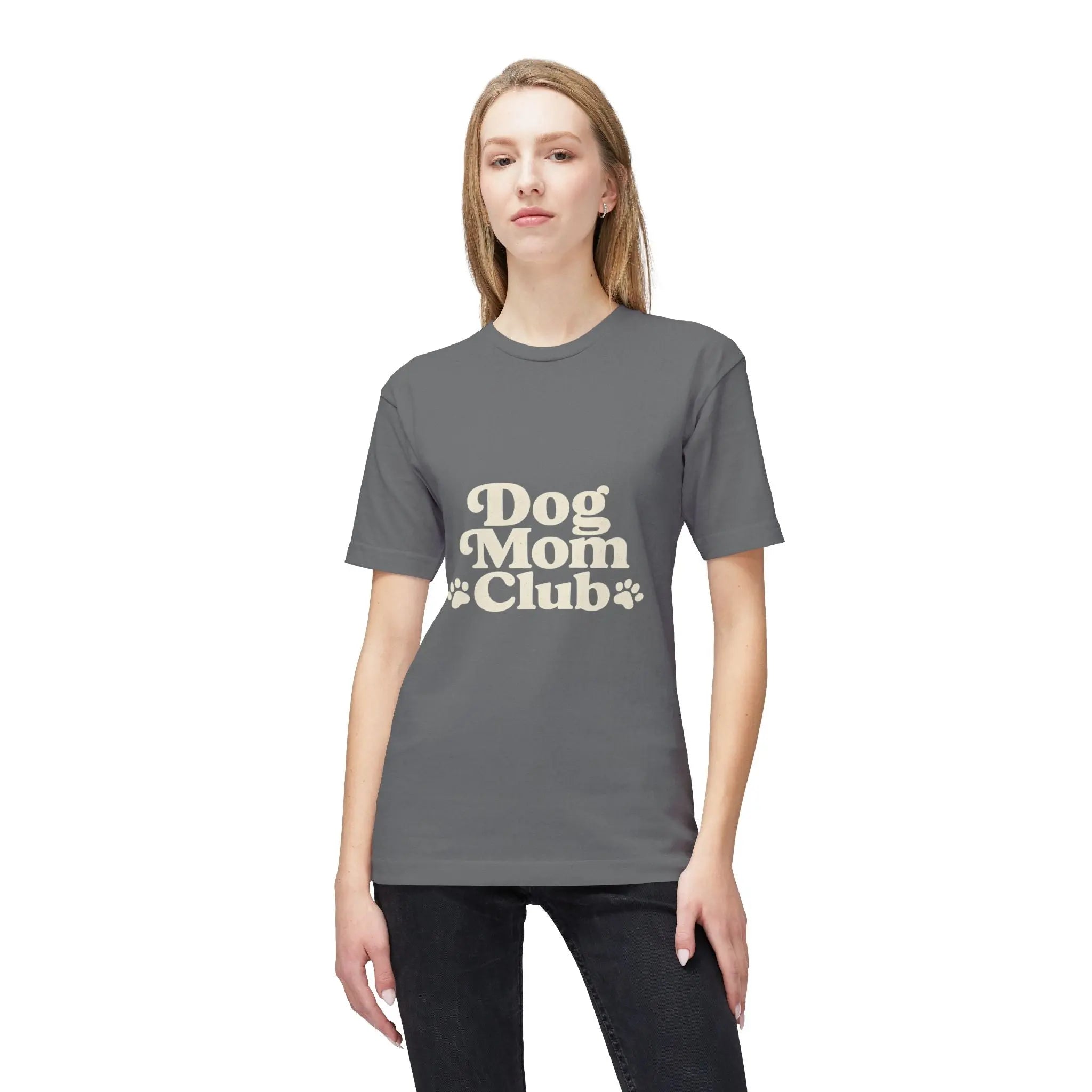 Dog Mom Club T-Shirt — Cute Paw Print Graphic Tee for Dog Lovers Printify