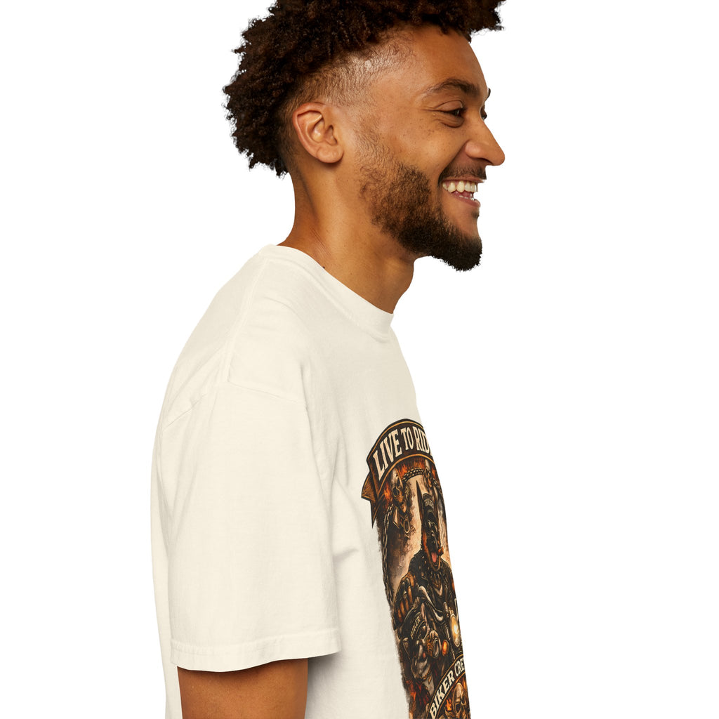 Live to Ride Biker Crew T-Shirt - Motorcycle Club Graphic Tee