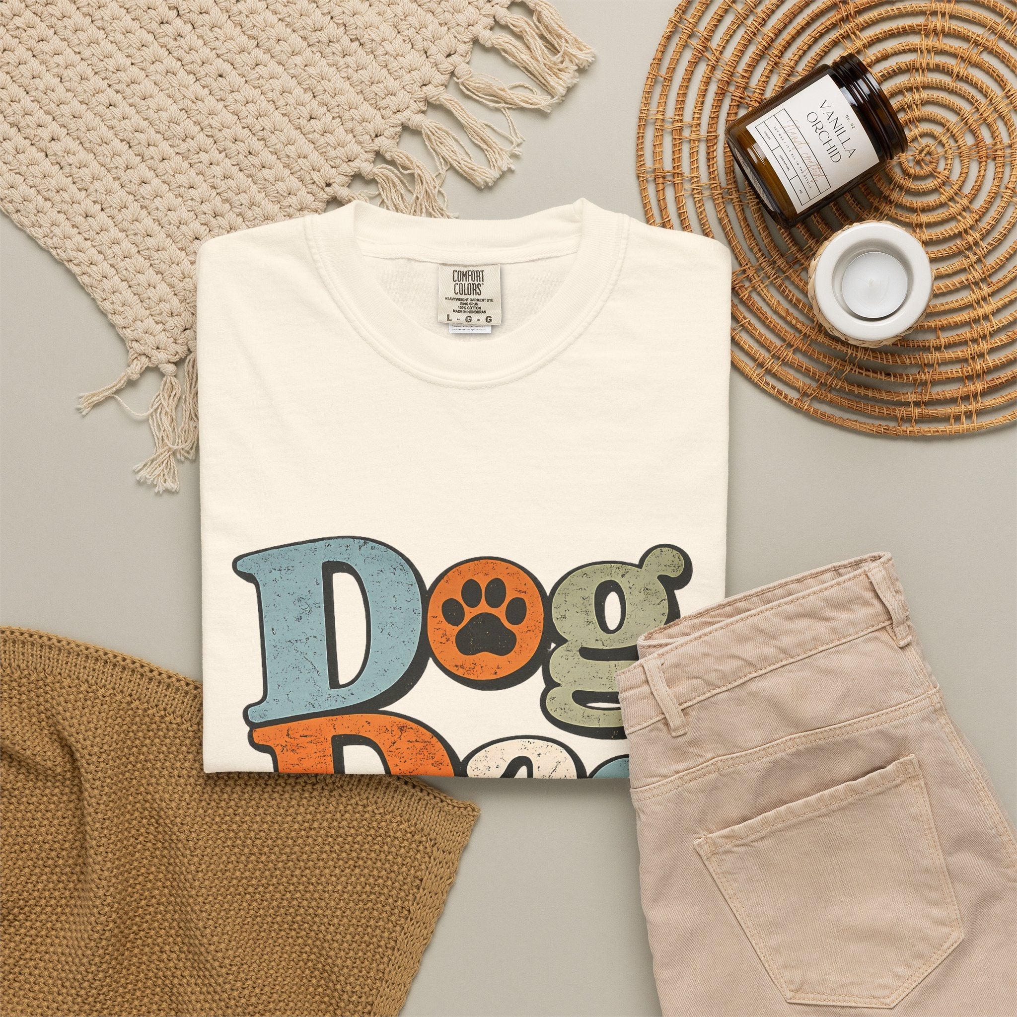 Dog Dad T-Shirt — "Best Friend Forever" Vintage Paw Print Tee Printify
