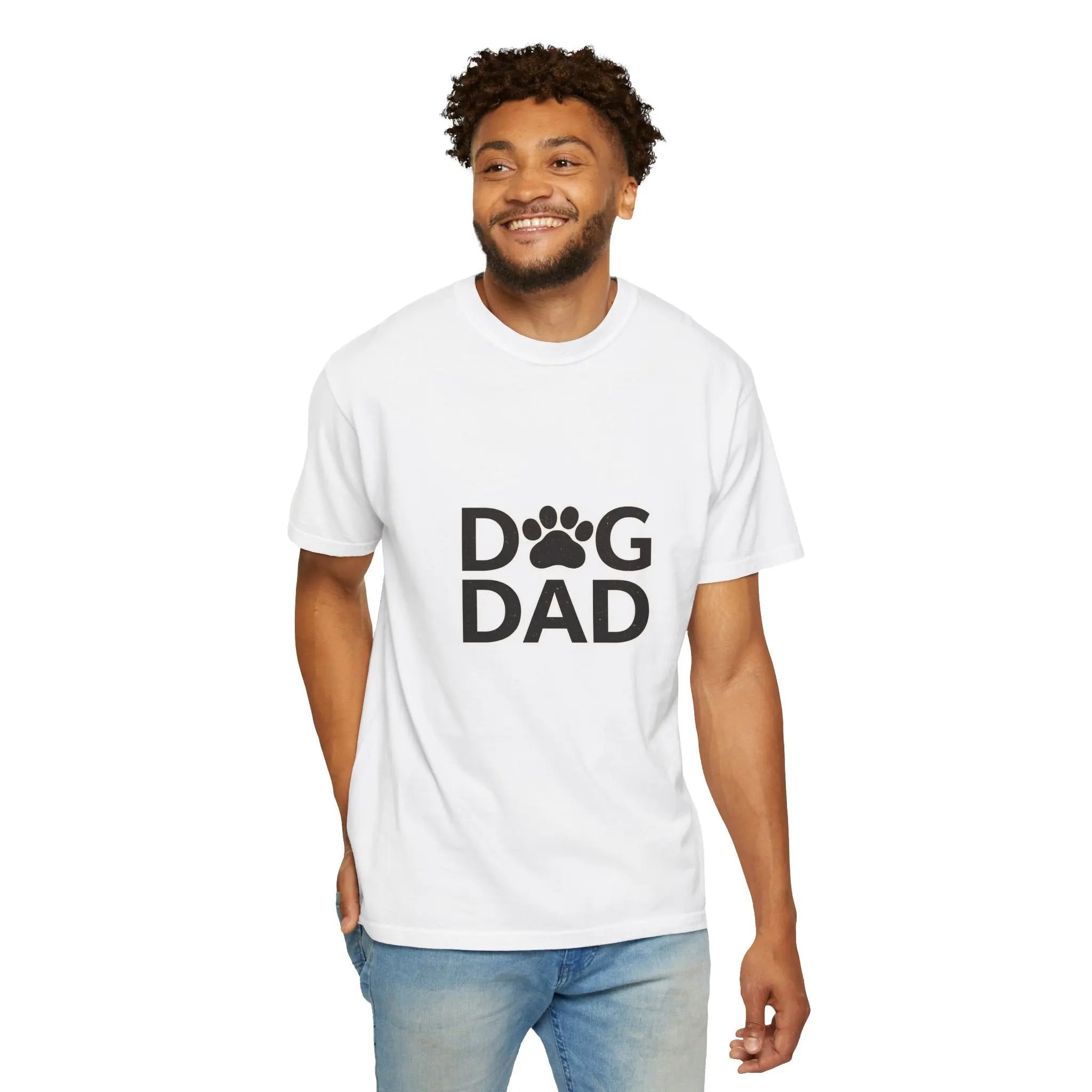 Dog Dad T-Shirt — Paw Print Graphic Tee for Dog Lovers