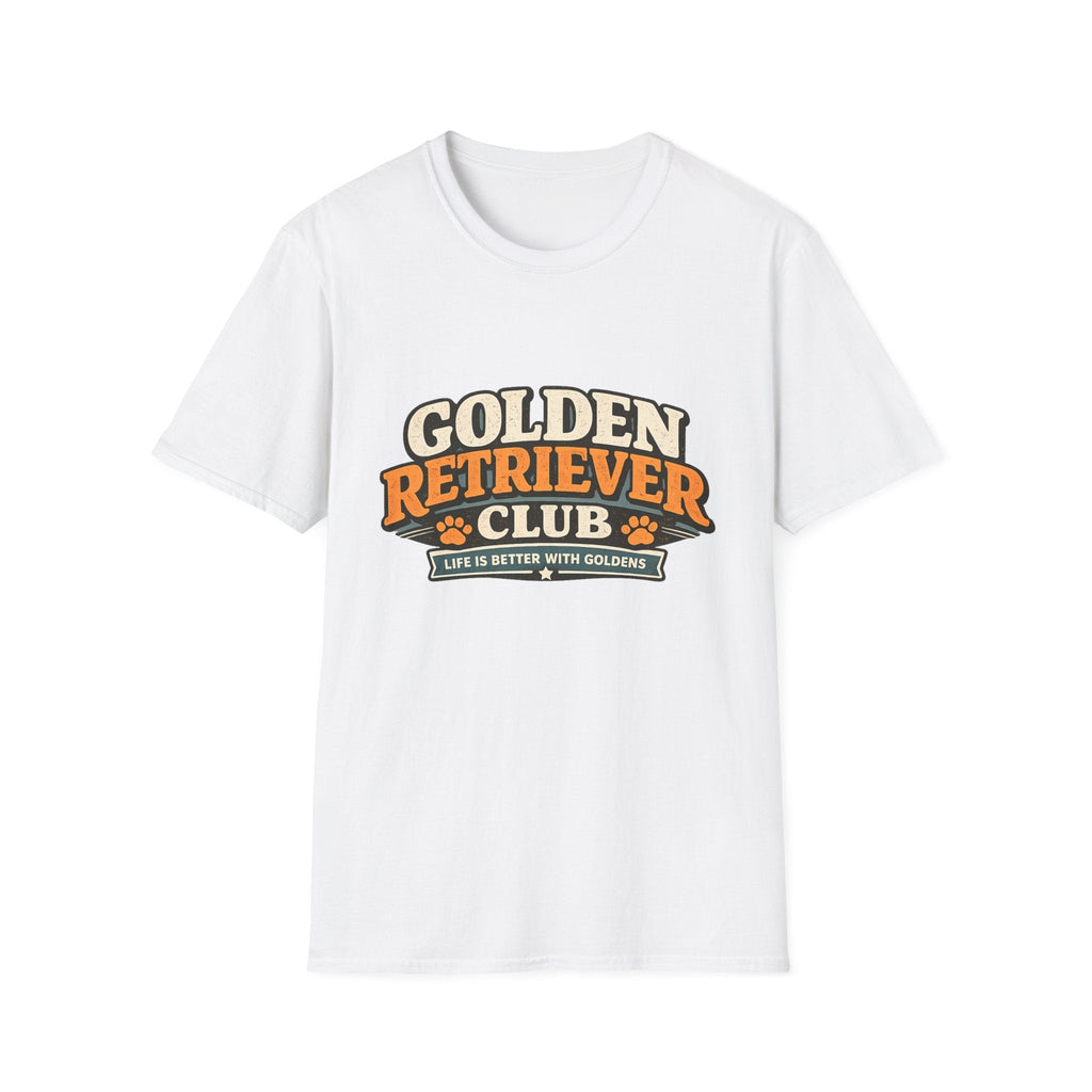 Golden Retriever Club T-Shirt — Retro Paw Print Dog Lover Tee Printify