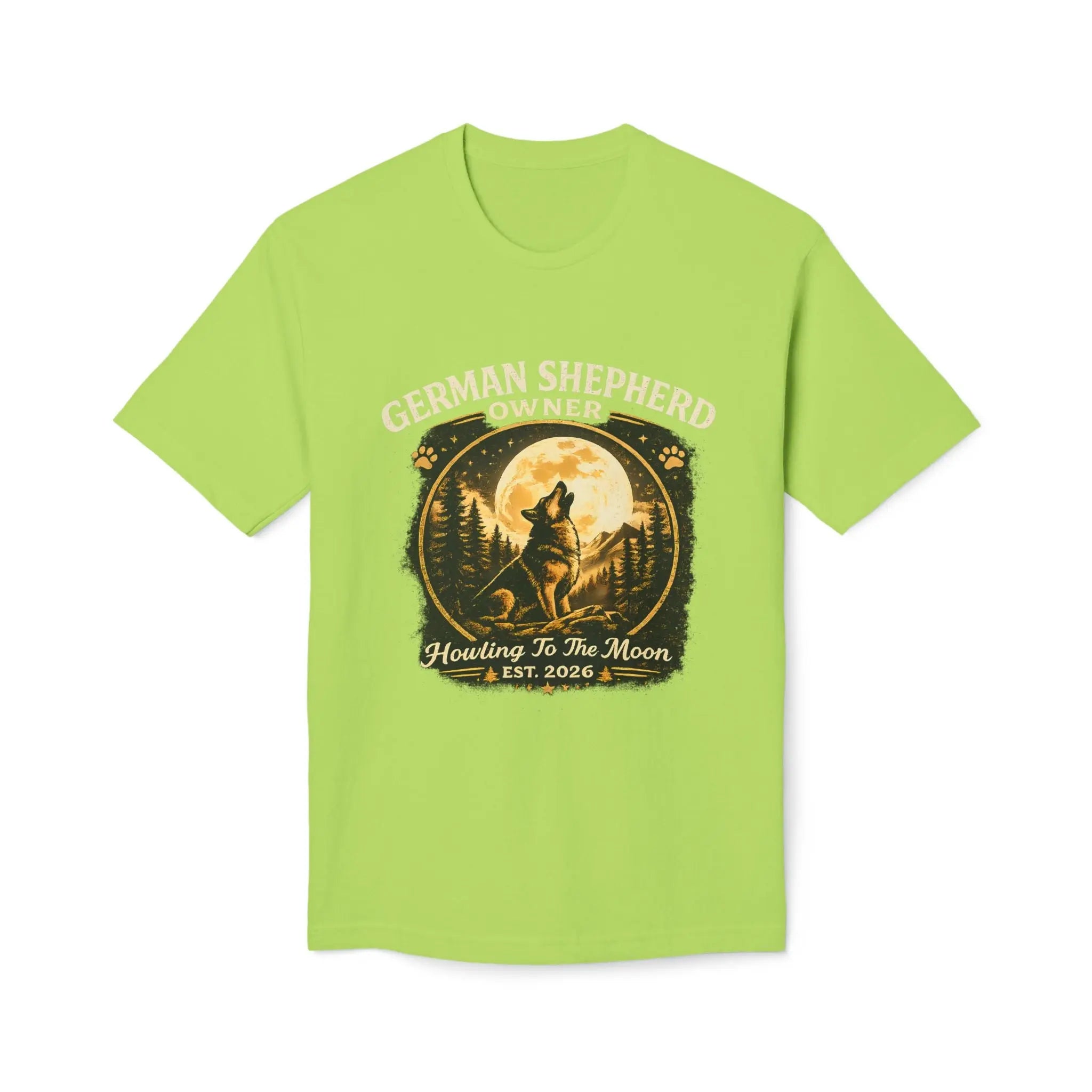 Howling to the Moon German Shepherd T-Shirt — Dog Owner Gift Printify