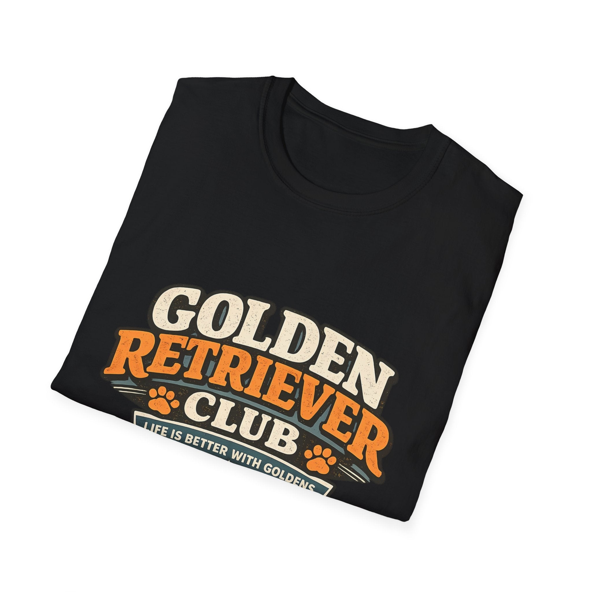 Golden Retriever Club T-Shirt — Retro Paw Print Dog Lover Tee Printify