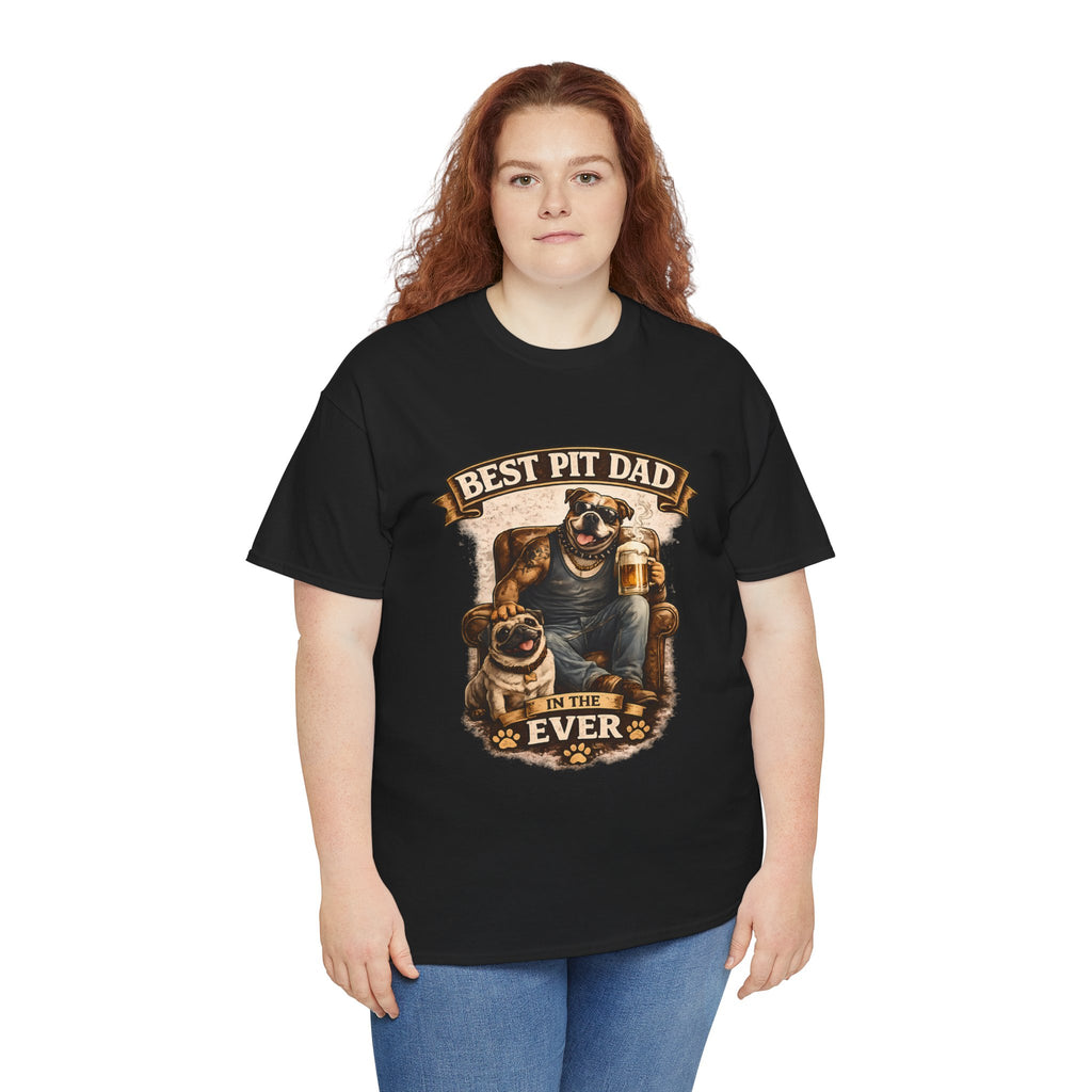 Pit Bull Dad T‑Shirt - “Best Pit Dad Ever” Cute Pitbull Father Tee