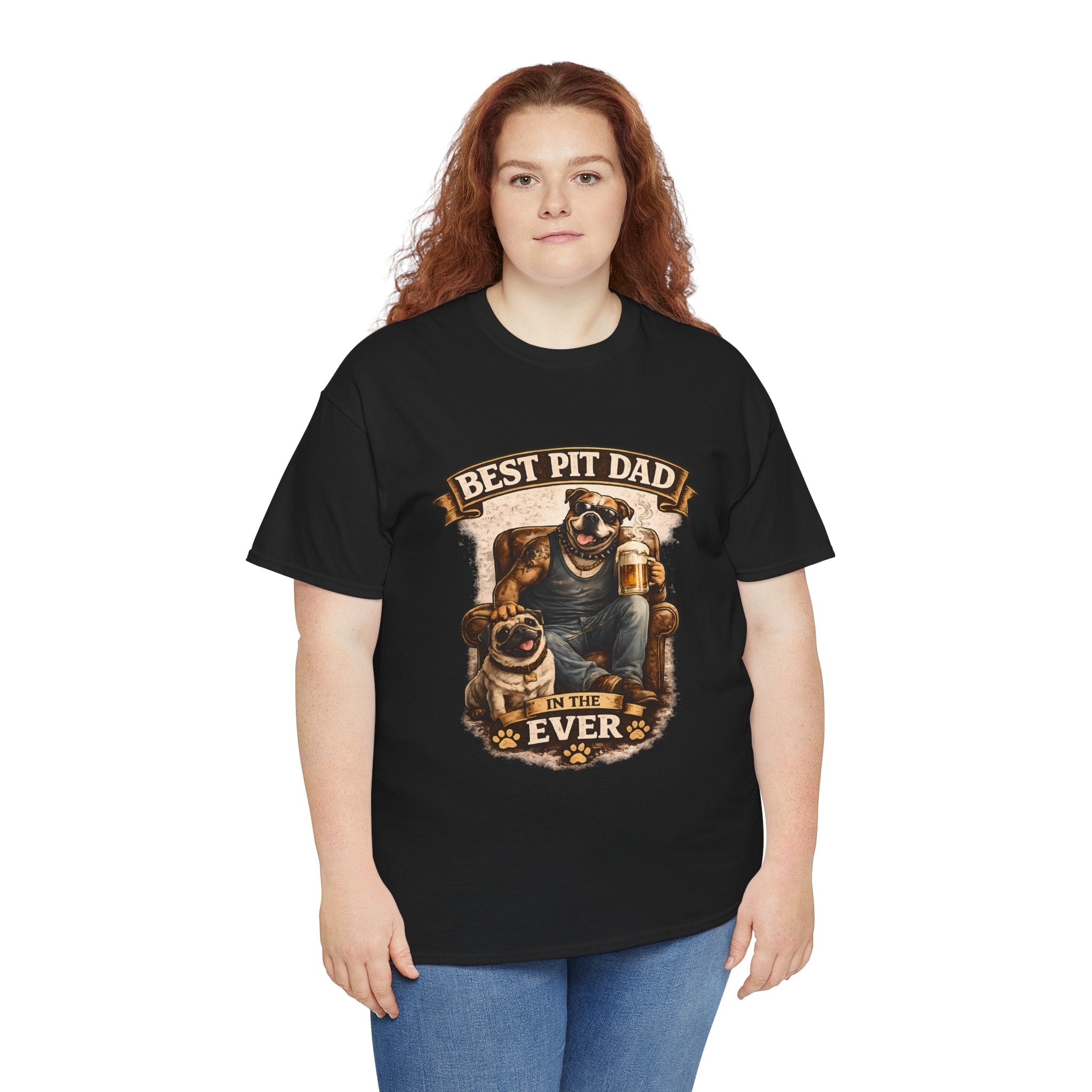 Pit Bull Dad T‑Shirt - “Best Pit Dad Ever” Cute Pitbull Father Tee