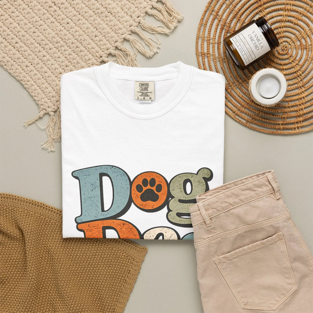 Dog Dad T-Shirt — "Best Friend Forever" Vintage Paw Print Tee Printify