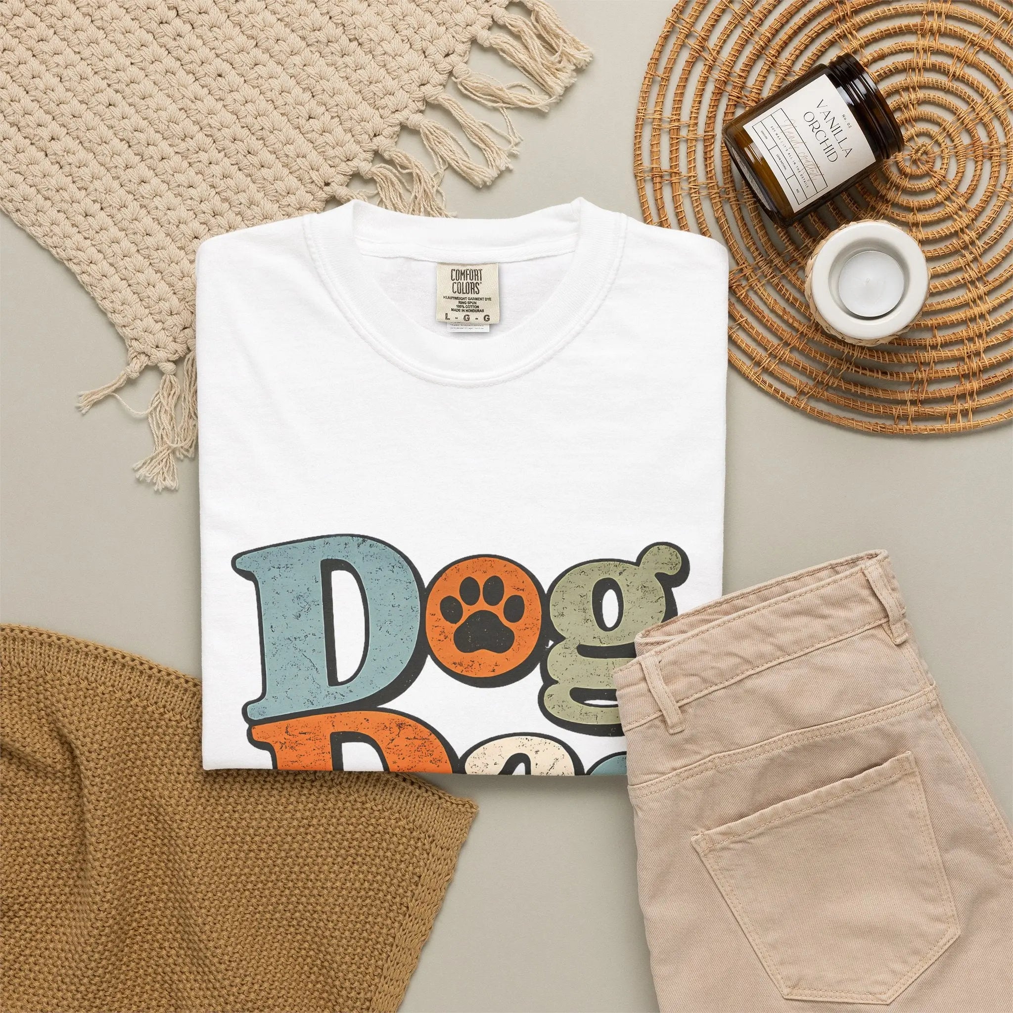 Dog Dad T-Shirt — "Best Friend Forever" Vintage Paw Print Tee Printify
