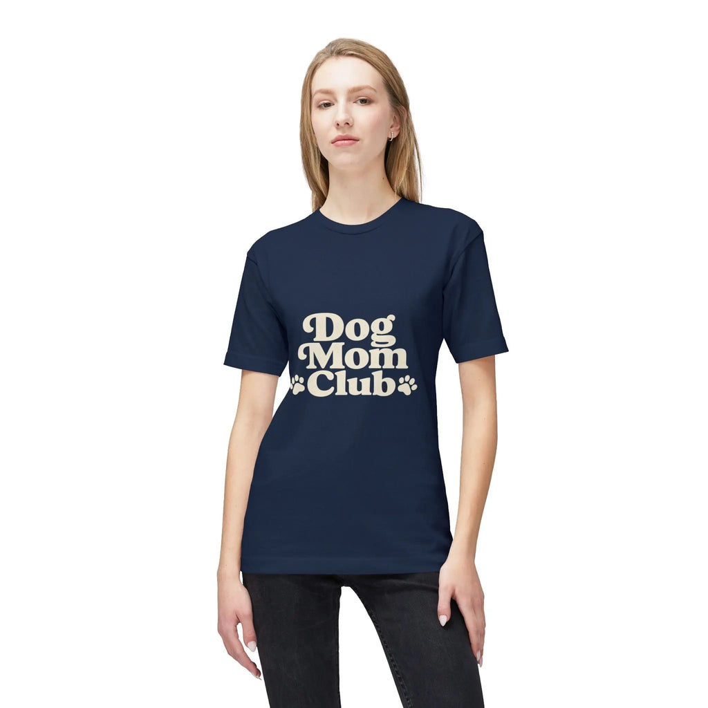 Dog Mom Club T-Shirt — Cute Paw Print Graphic Tee for Dog Lovers Printify