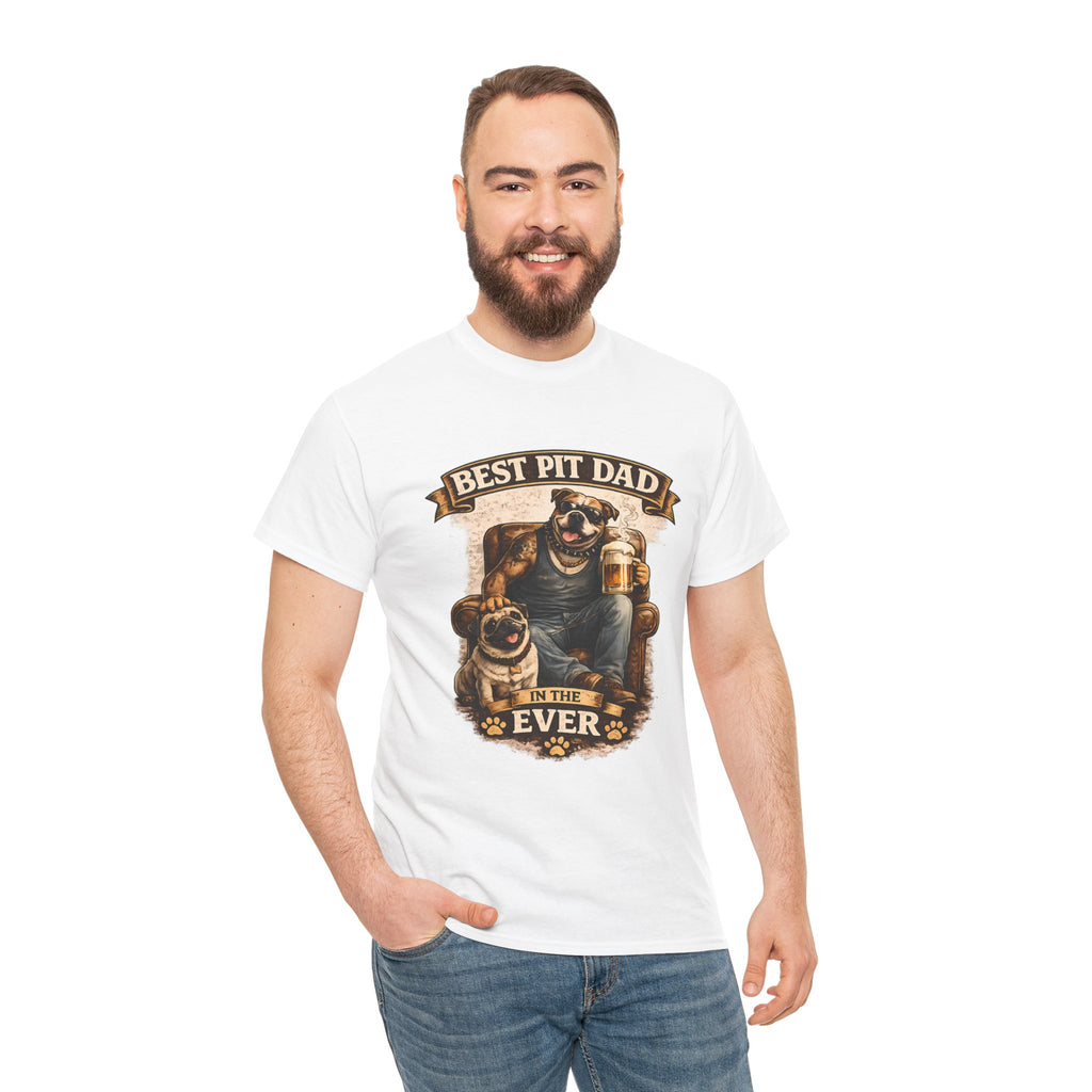 Pit Bull Dad T‑Shirt - “Best Pit Dad Ever” Cute Pitbull Father Tee