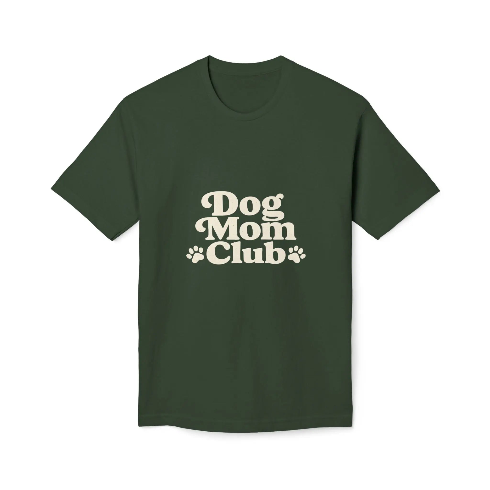 Dog Mom Club T-Shirt — Cute Paw Print Graphic Tee for Dog Lovers Printify