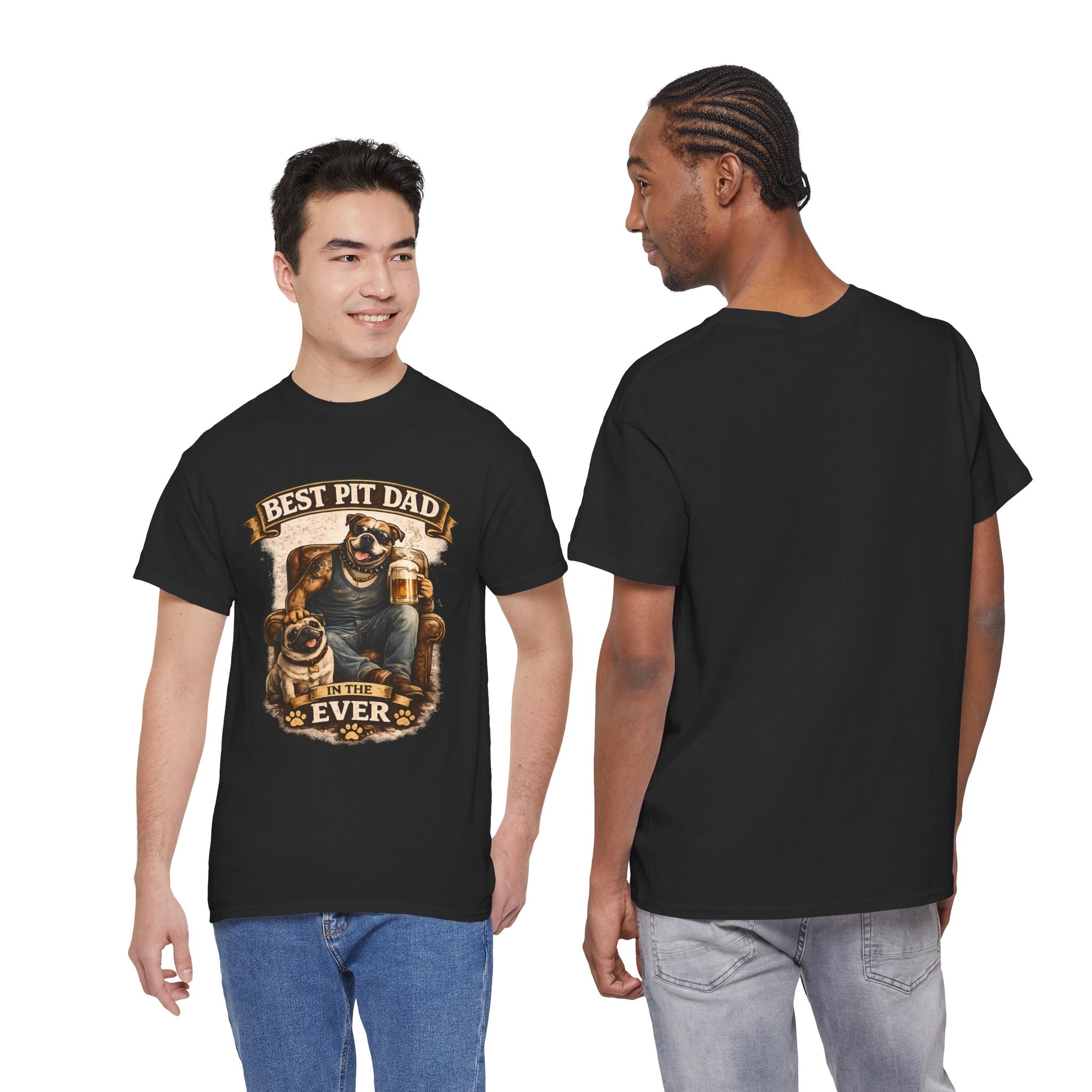 Pit Bull Dad T‑Shirt - “Best Pit Dad Ever” Cute Pitbull Father Tee